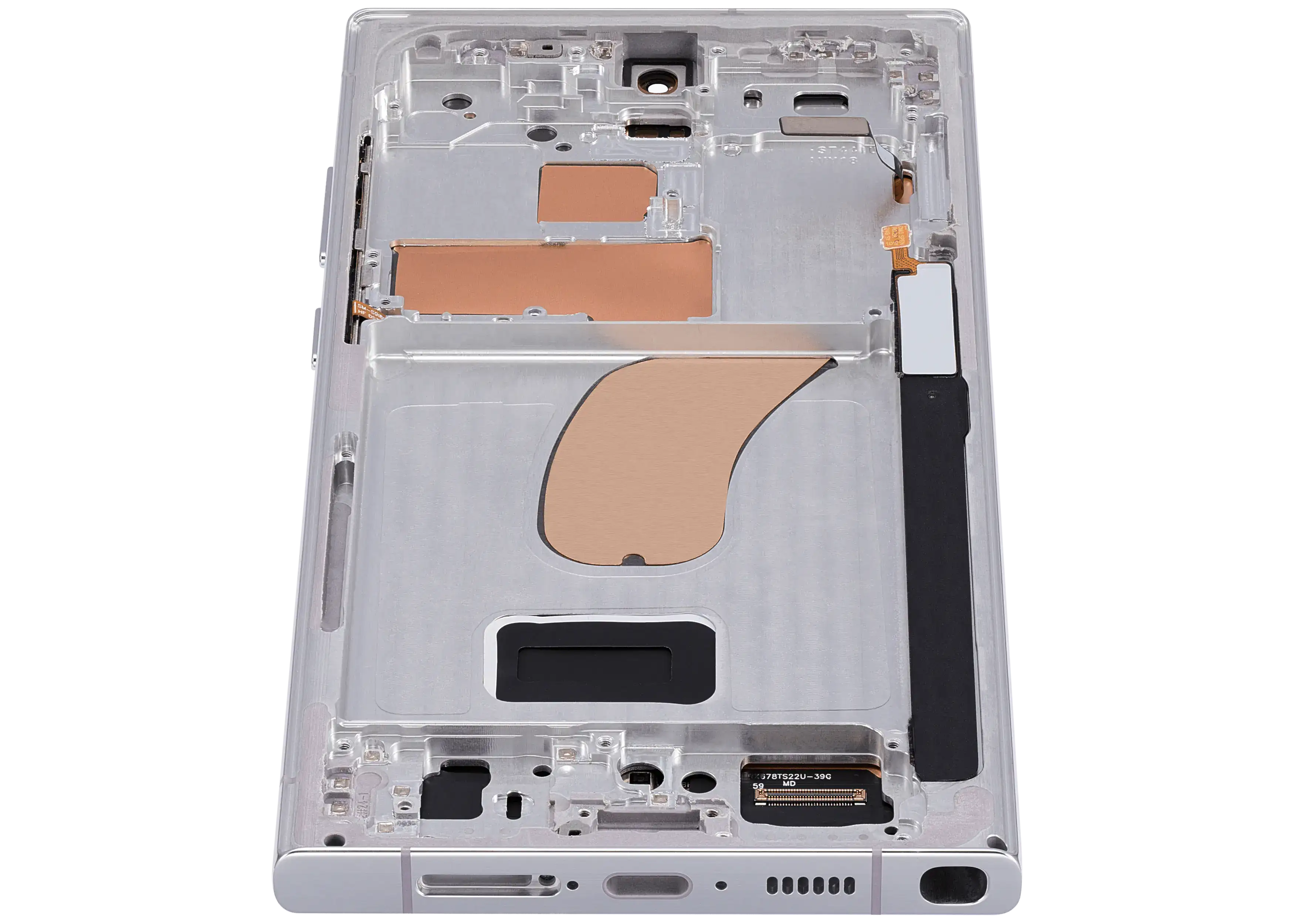 OLED-Display mit Rahmen für Samsung Galaxy S23 Ultra (US & International) (Aftermarket Plus) (120Hz) (Sky Blue)