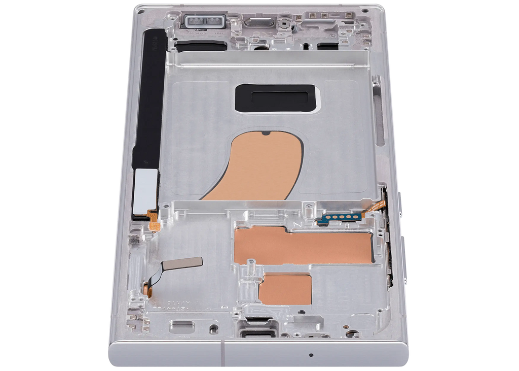 OLED-Display mit Rahmen für Samsung Galaxy S23 Ultra (US & International) (Aftermarket Plus) (120Hz) (Sky Blue)