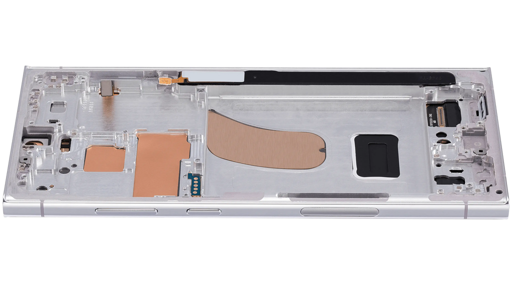 OLED-Display mit Rahmen für Samsung Galaxy S23 Ultra (US & International) (Aftermarket Plus) (120Hz) (Sky Blue)