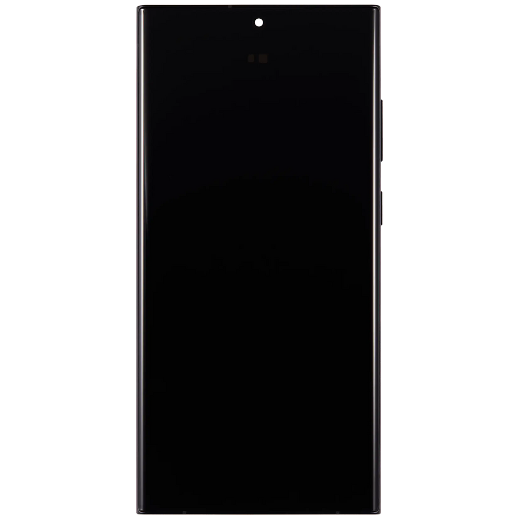 OLED-Display mit Rahmen für Samsung Galaxy S23 Ultra (US & International) (Aftermarket Plus) (120Hz) (Graphite)