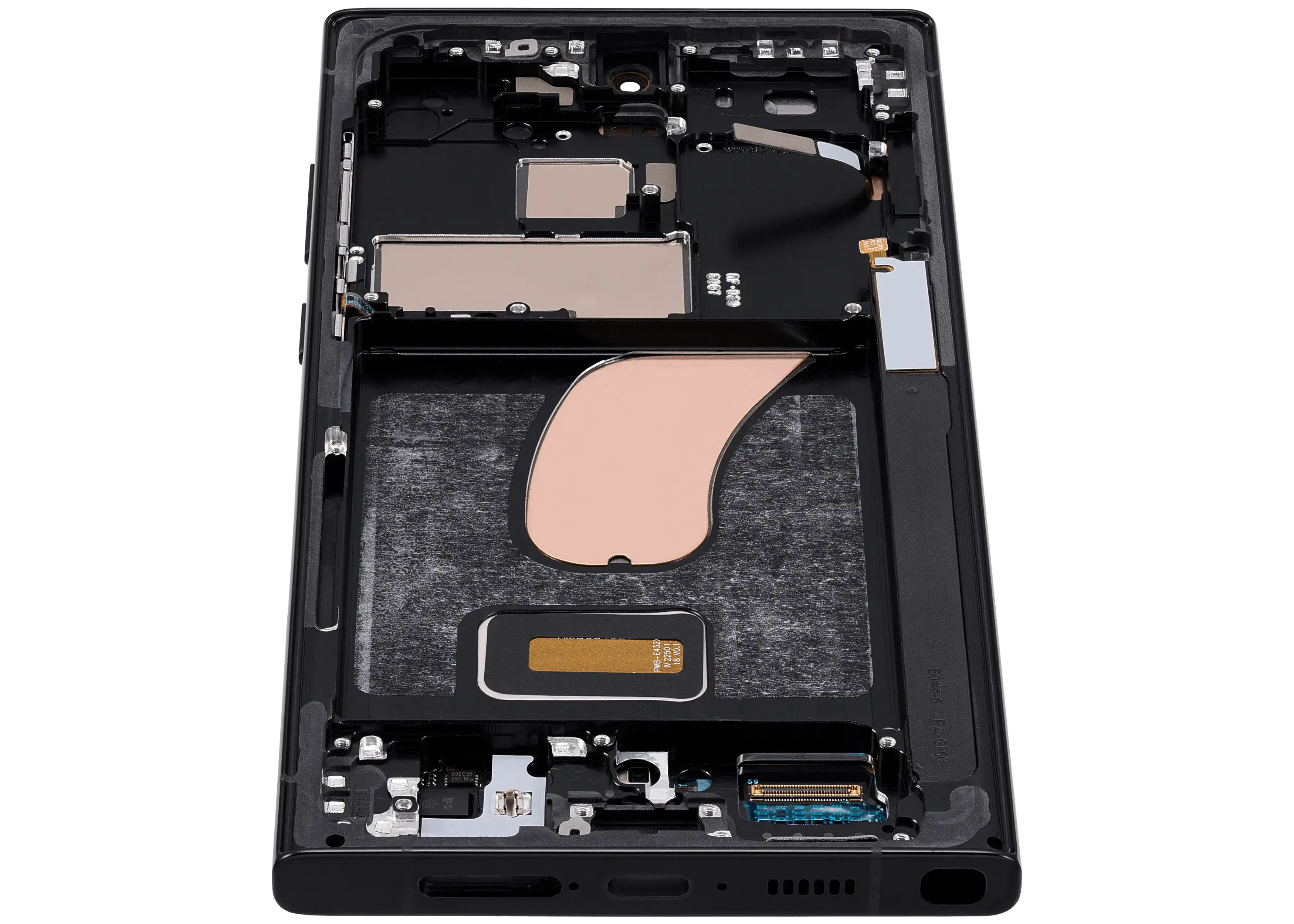 OLED-Display mit Rahmen für Samsung Galaxy S23 Ultra (US & International) (Aftermarket Plus) (120Hz) (Graphite)