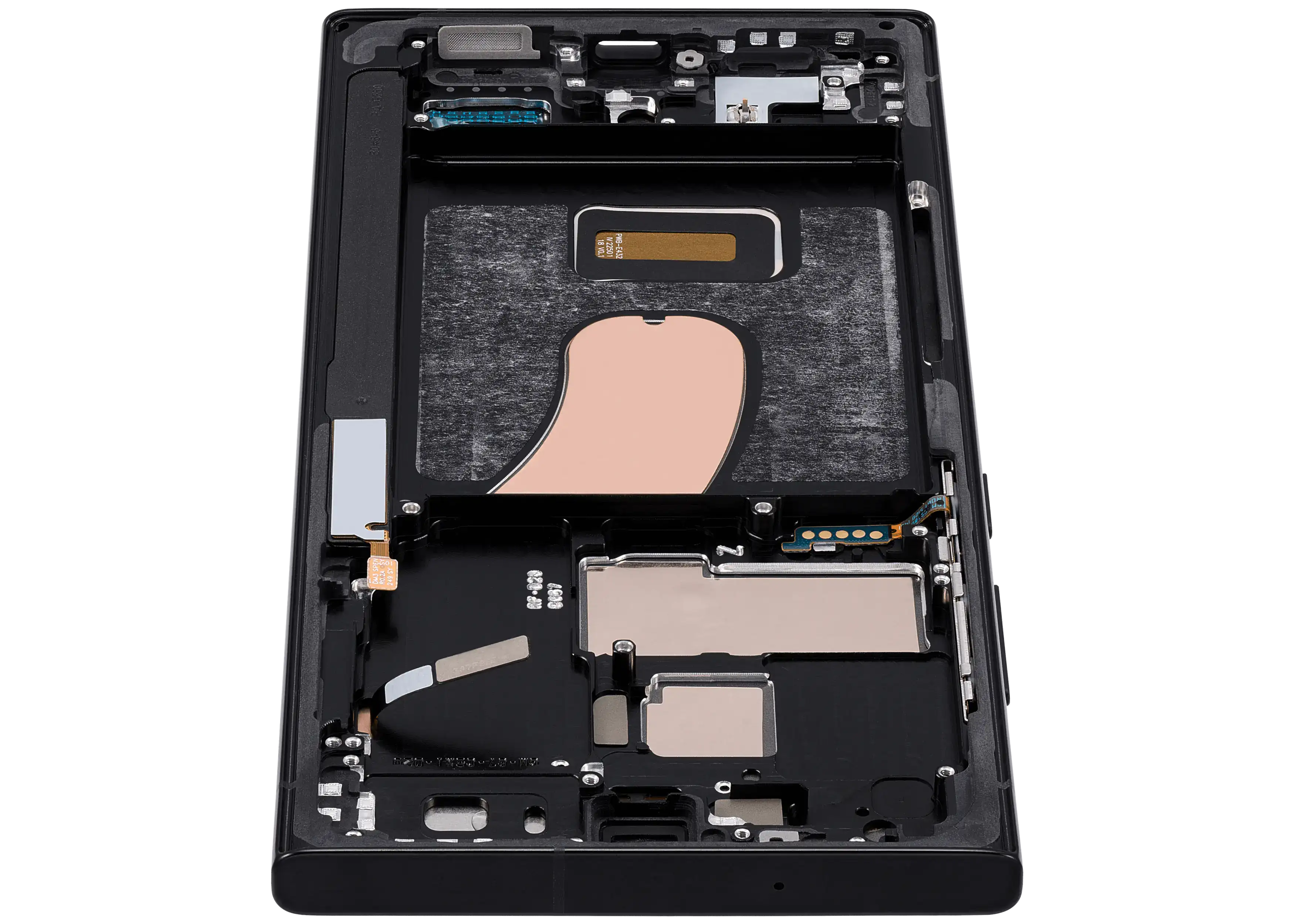 OLED-Display mit Rahmen für Samsung Galaxy S23 Ultra (US & International) (Aftermarket Plus) (120Hz) (Graphite)