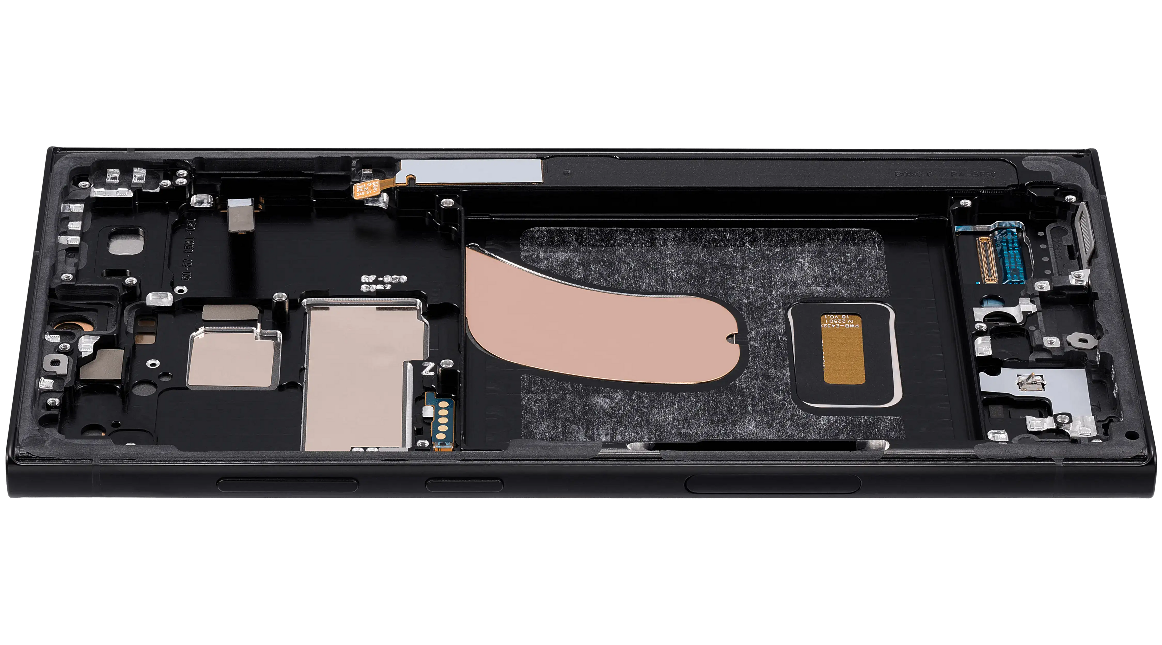 OLED-Display mit Rahmen für Samsung Galaxy S23 Ultra (US & International) (Aftermarket Plus) (120Hz) (Graphite)