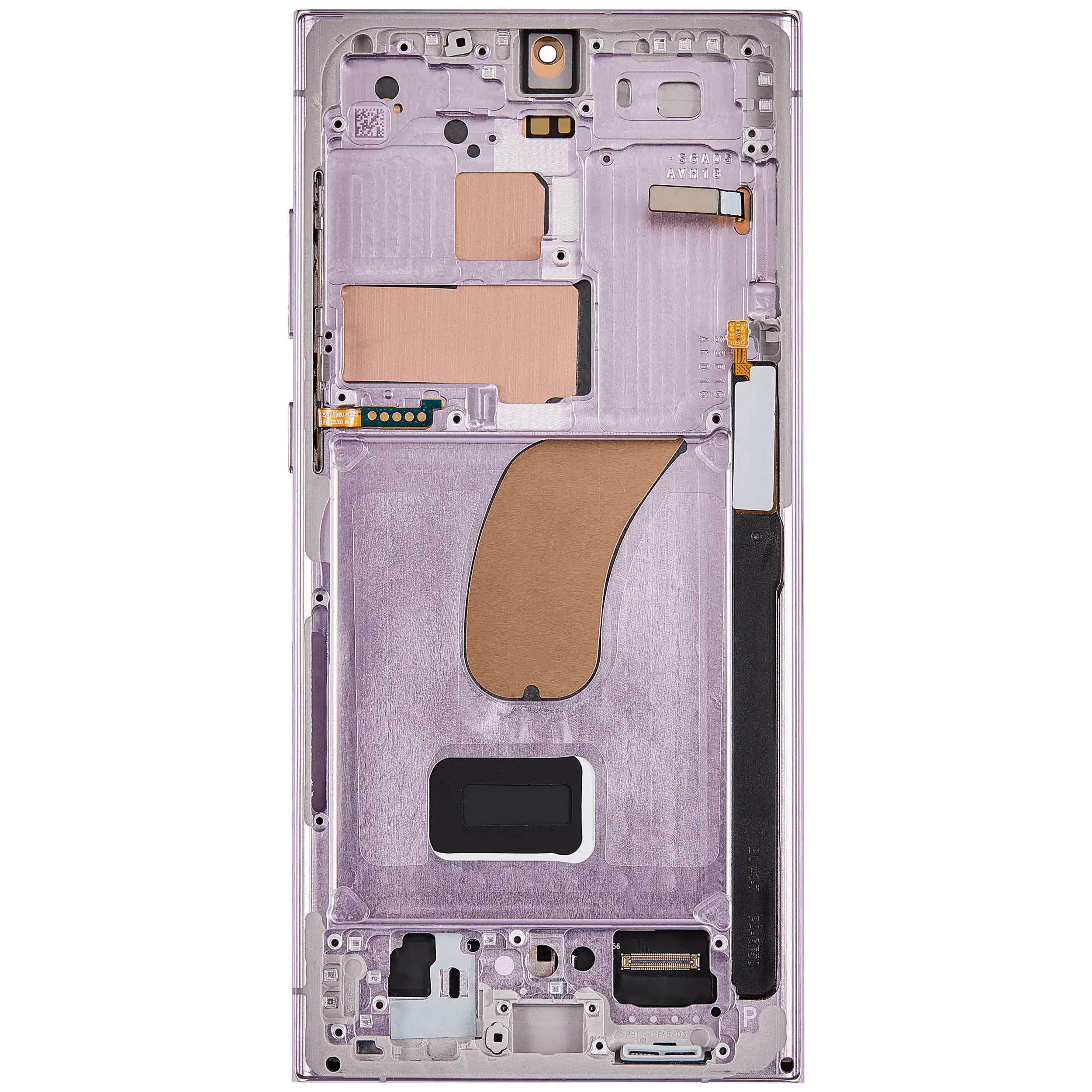 OLED-Display mit Rahmen für Samsung Galaxy S23 Ultra (US & International) (Aftermarket Plus) (120Hz) (Lavender)