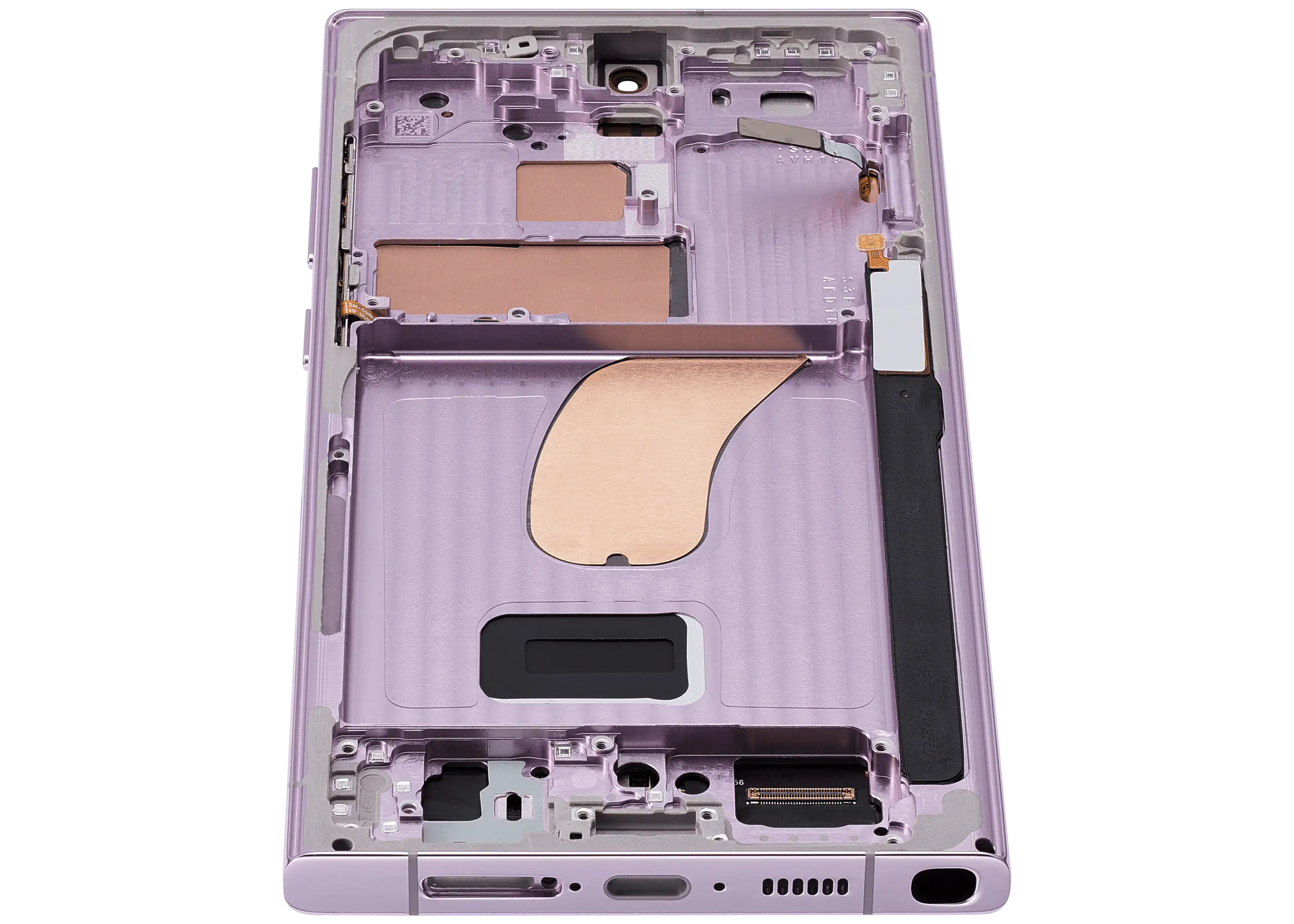 OLED-Display mit Rahmen für Samsung Galaxy S23 Ultra (US & International) (Aftermarket Plus) (120Hz) (Lavender)