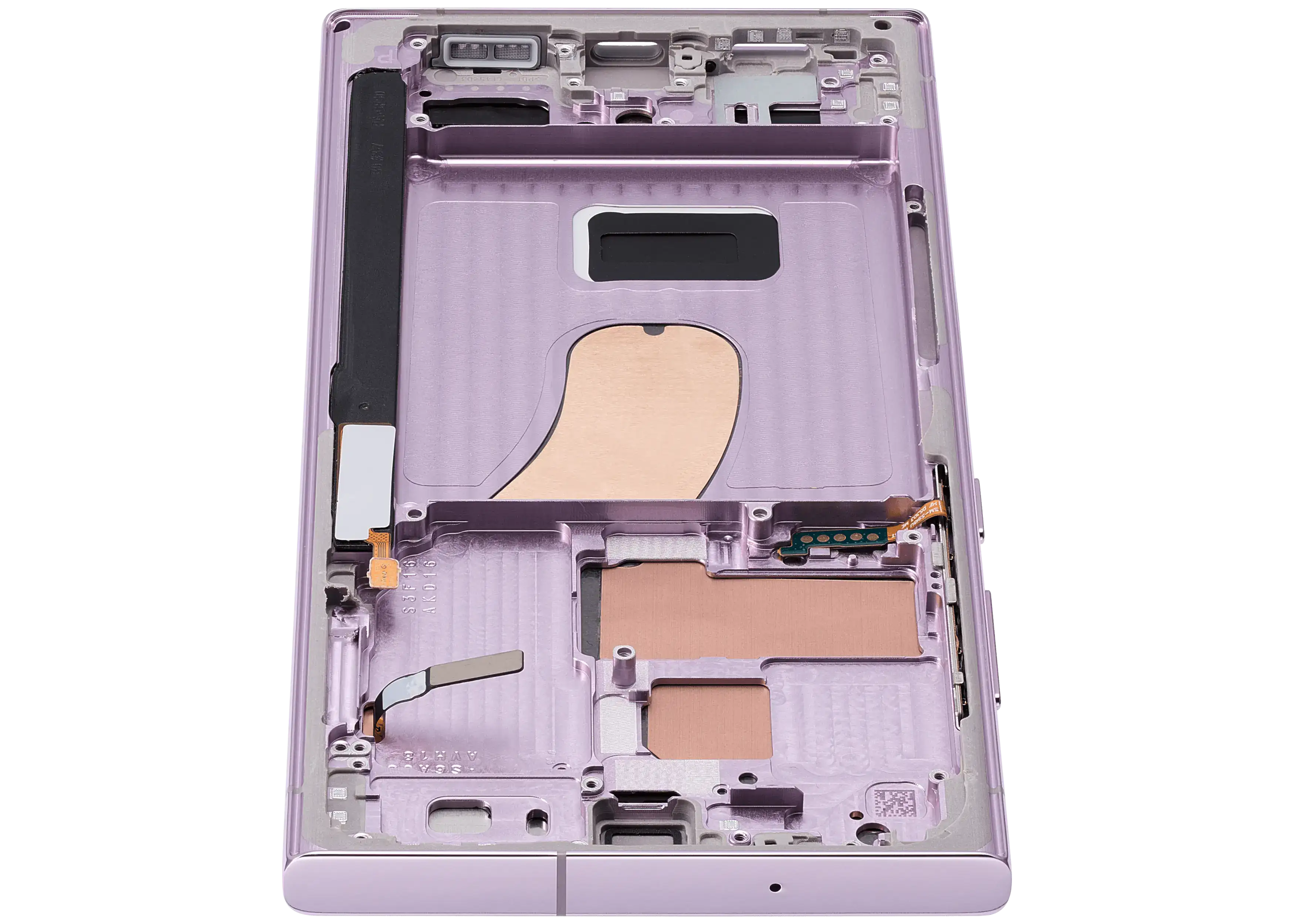 OLED-Display mit Rahmen für Samsung Galaxy S23 Ultra (US & International) (Aftermarket Plus) (120Hz) (Lavender)