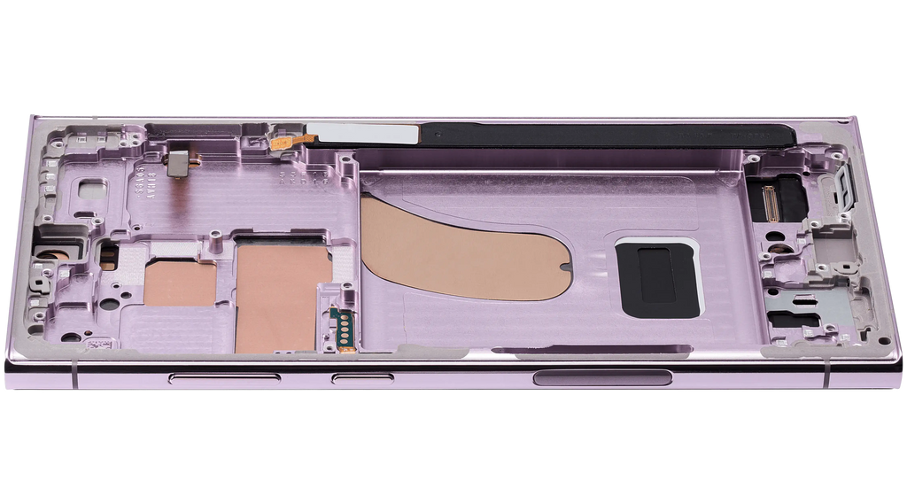 OLED-Display mit Rahmen für Samsung Galaxy S23 Ultra (US & International) (Aftermarket Plus) (120Hz) (Lavender)