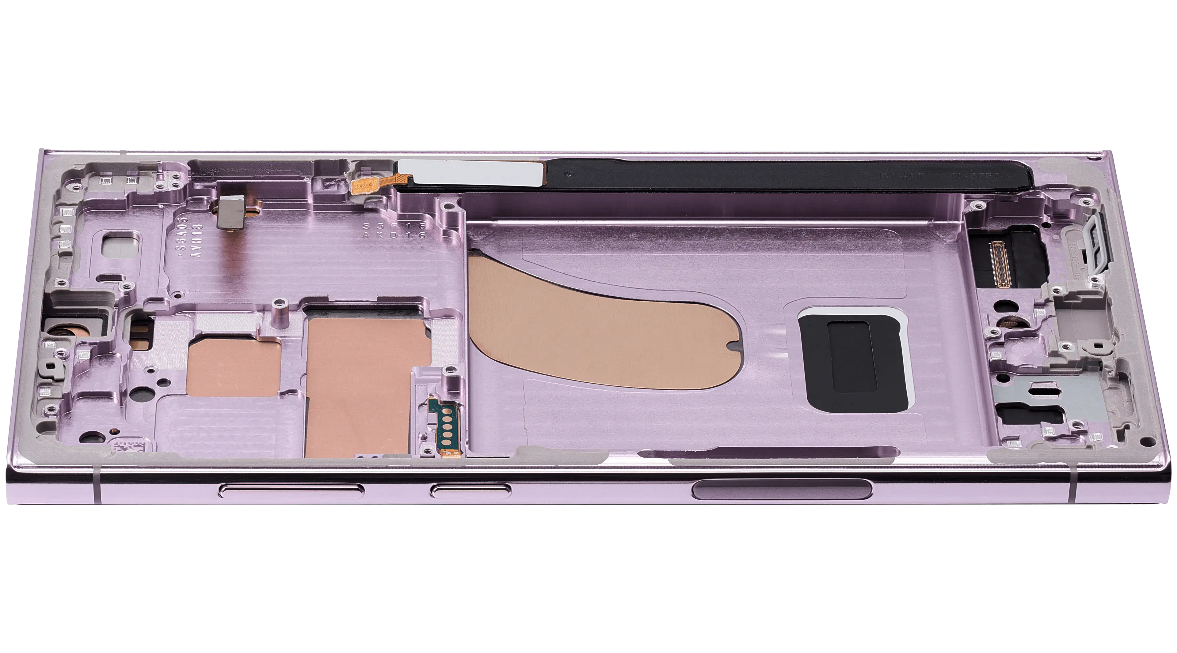 OLED-Display mit Rahmen für Samsung Galaxy S23 Ultra (US & International) (Aftermarket Plus) (120Hz) (Lavender)