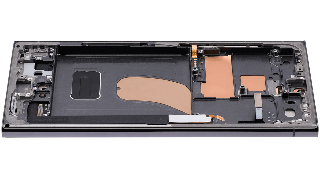 OLED-Display mit Rahmen für Samsung Galaxy S23 Ultra (US & International) (Aftermarket Plus) (120Hz) (Grün)