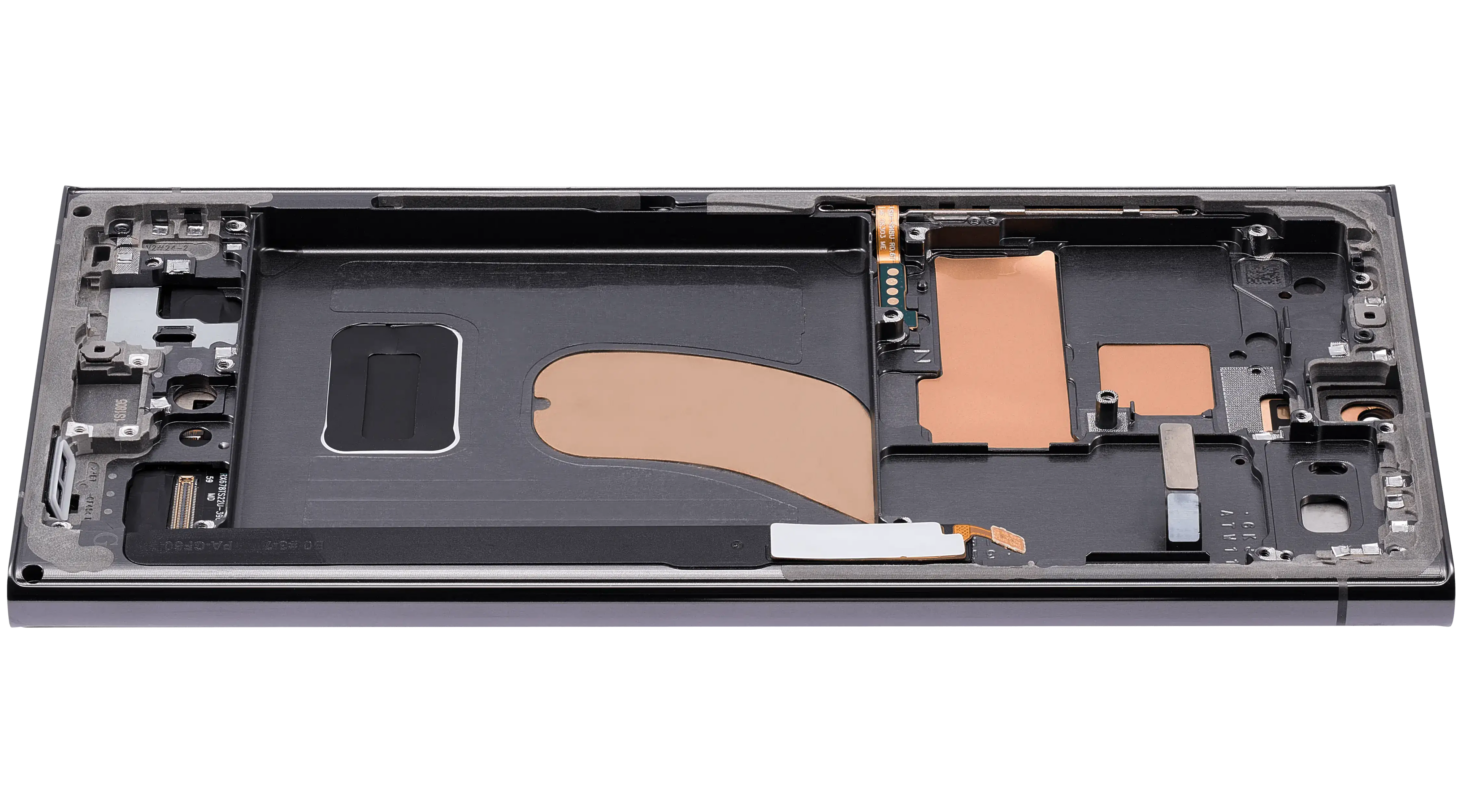 OLED-Display mit Rahmen für Samsung Galaxy S23 Ultra (US & International) (Aftermarket Plus) (120Hz) (Grün)
