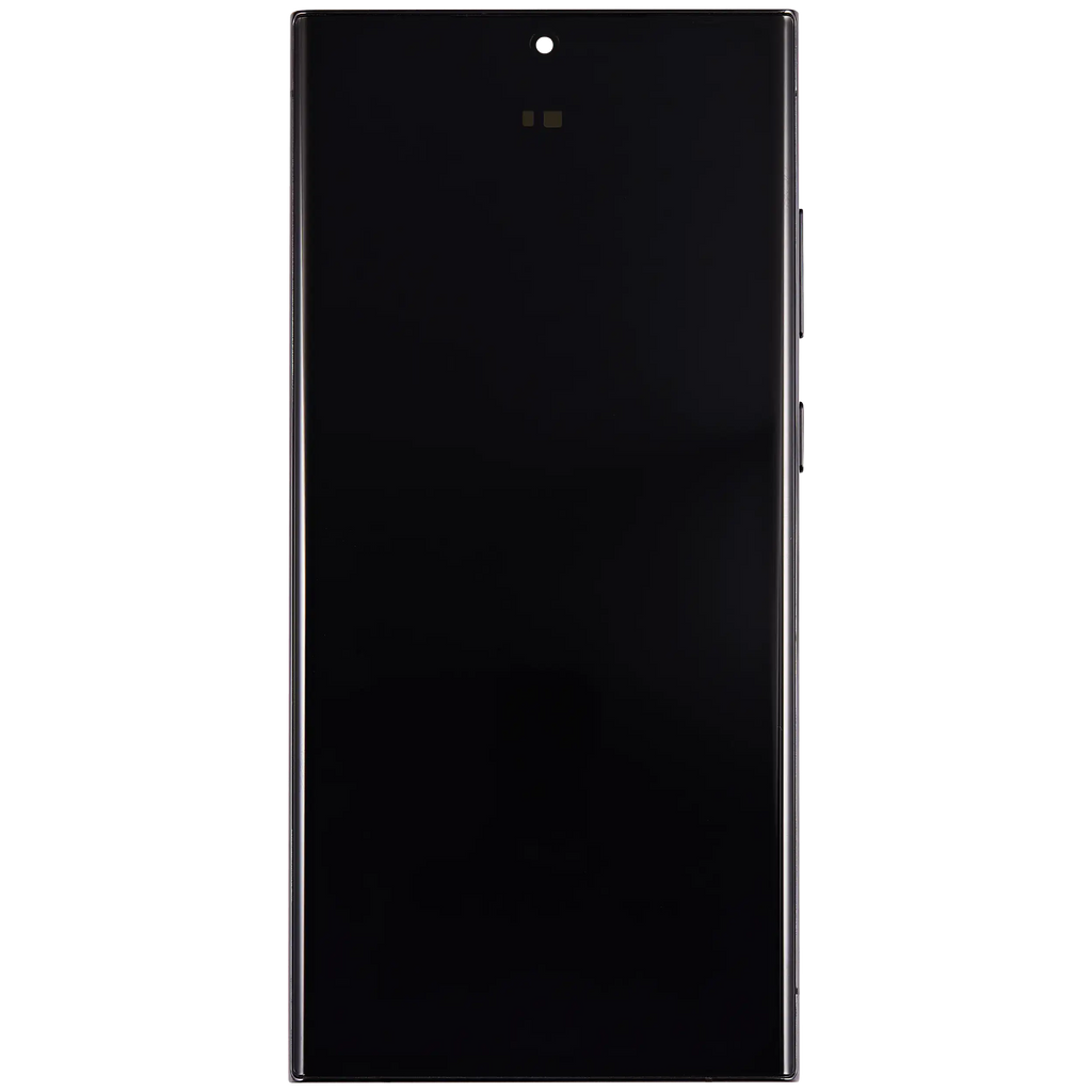 OLED-Display mit Rahmen für Samsung Galaxy S23 Ultra (US & International) (Aftermarket Plus) (120Hz) (Phantom Black)