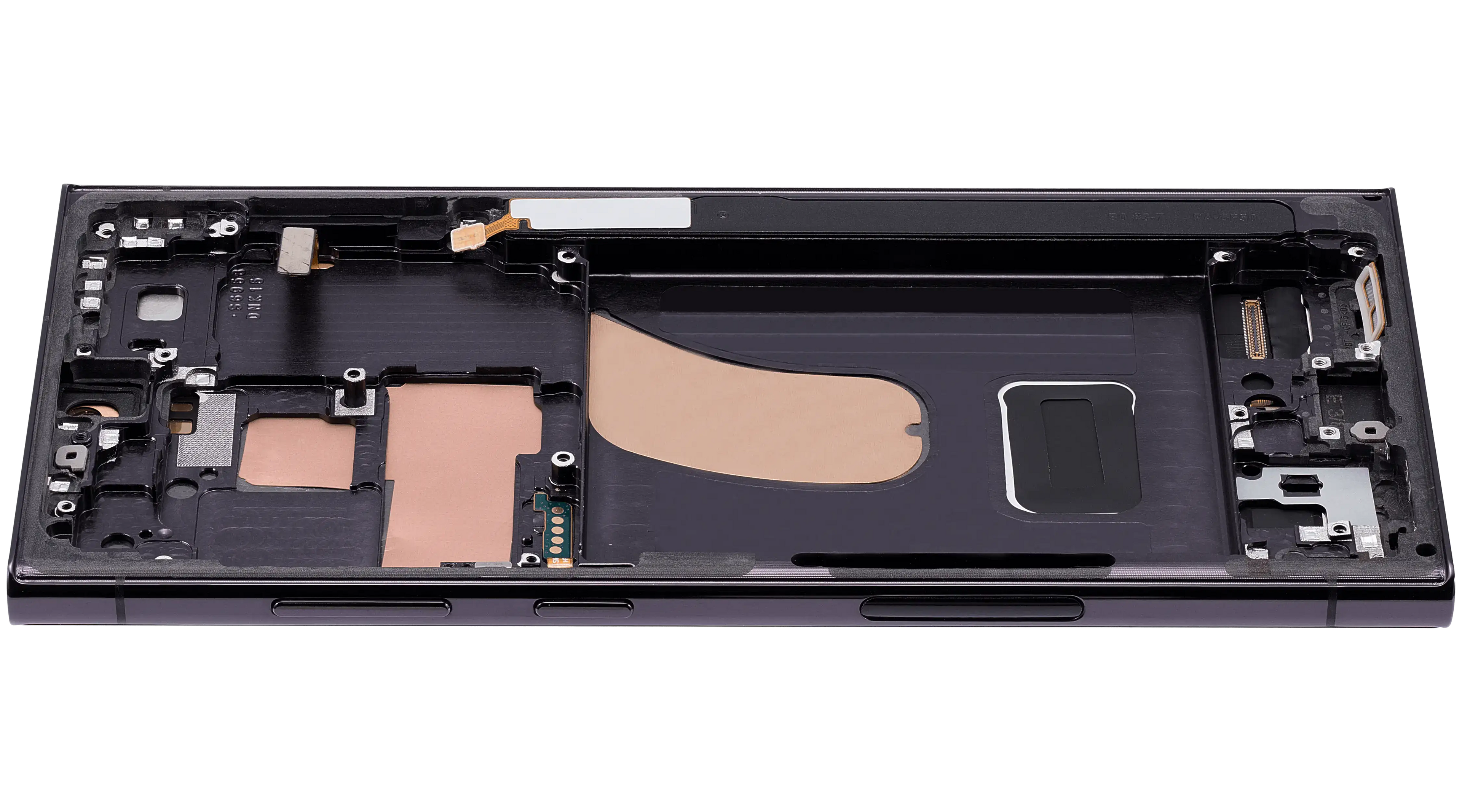 OLED-Display mit Rahmen für Samsung Galaxy S23 Ultra (US & International) (Aftermarket Plus) (120Hz) (Phantom Black)