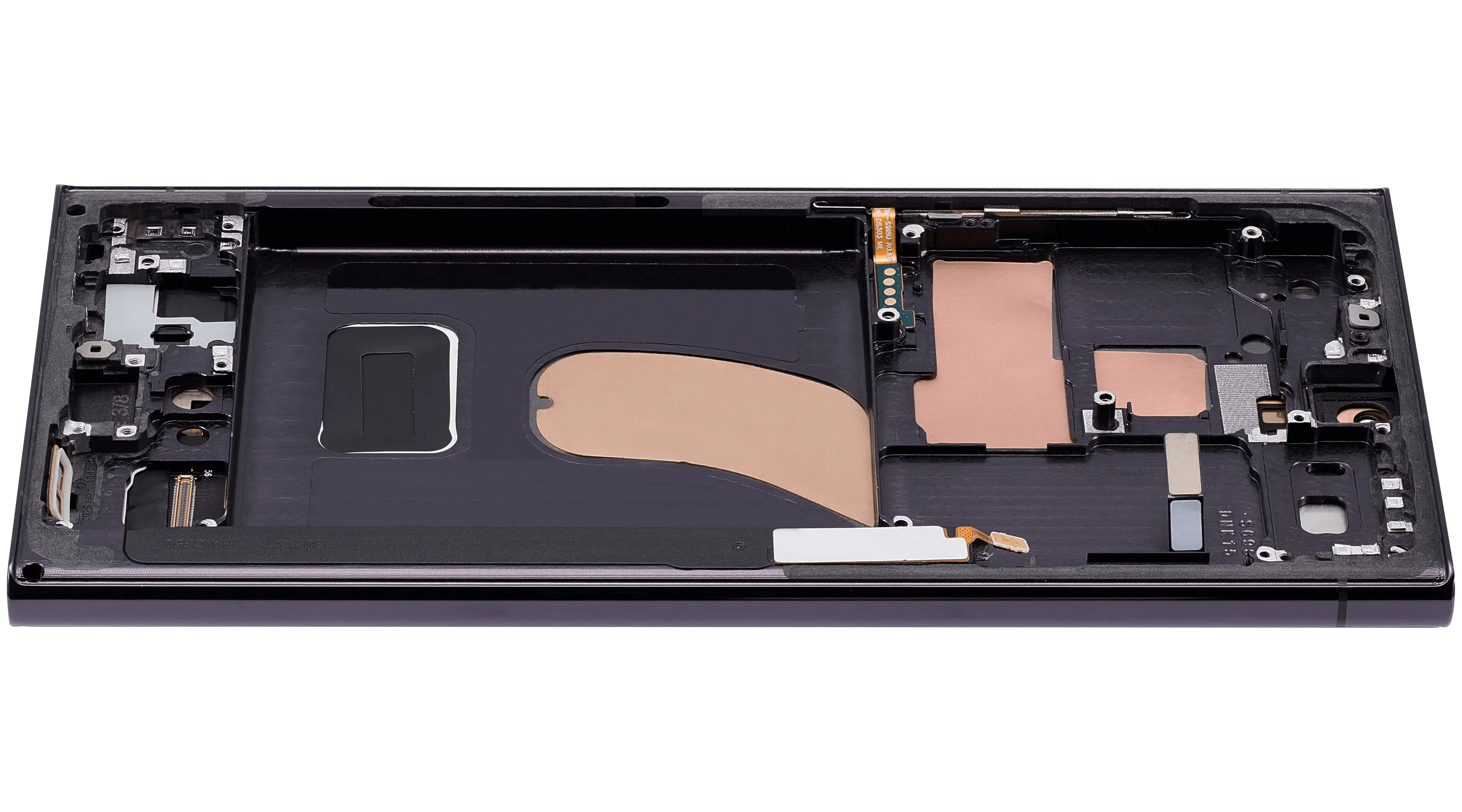 OLED-Display mit Rahmen für Samsung Galaxy S23 Ultra (US & International) (Aftermarket Plus) (120Hz) (Phantom Black)