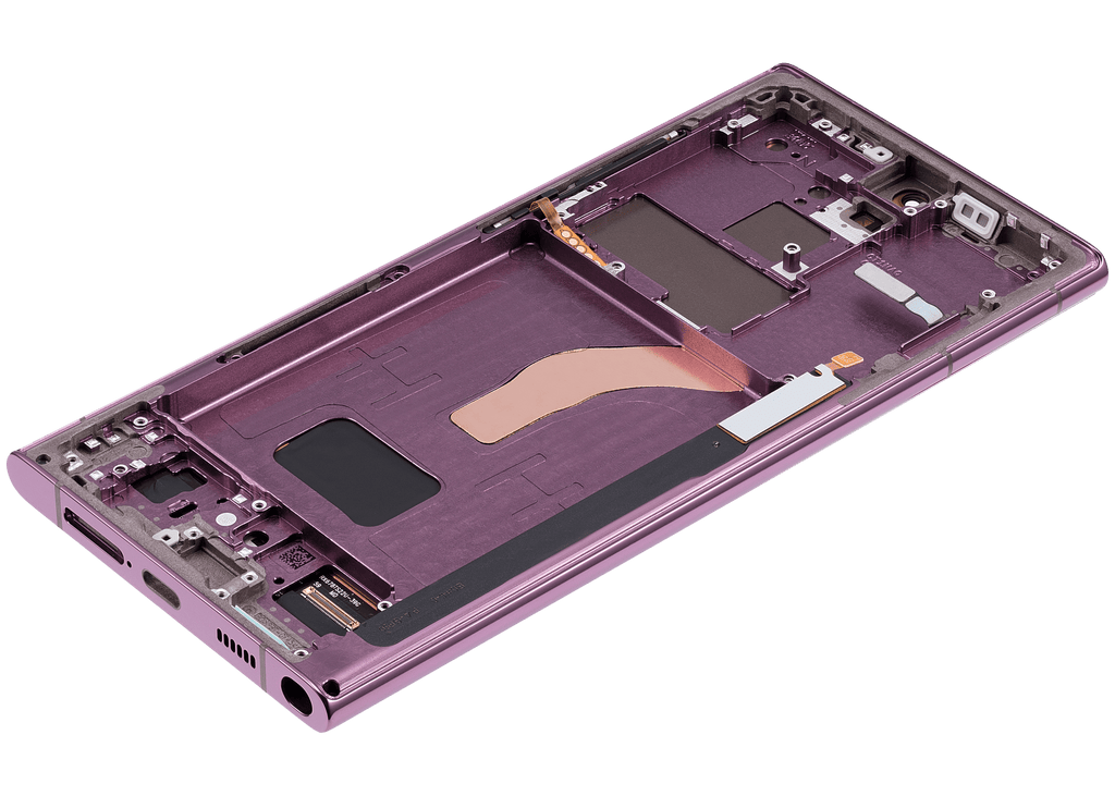 OLED-Display mit Rahmen für Samsung Galaxy S22 Ultra 5G (US & Internationale Version) (Aftermarket Plus) (120Hz) (Burgundy)