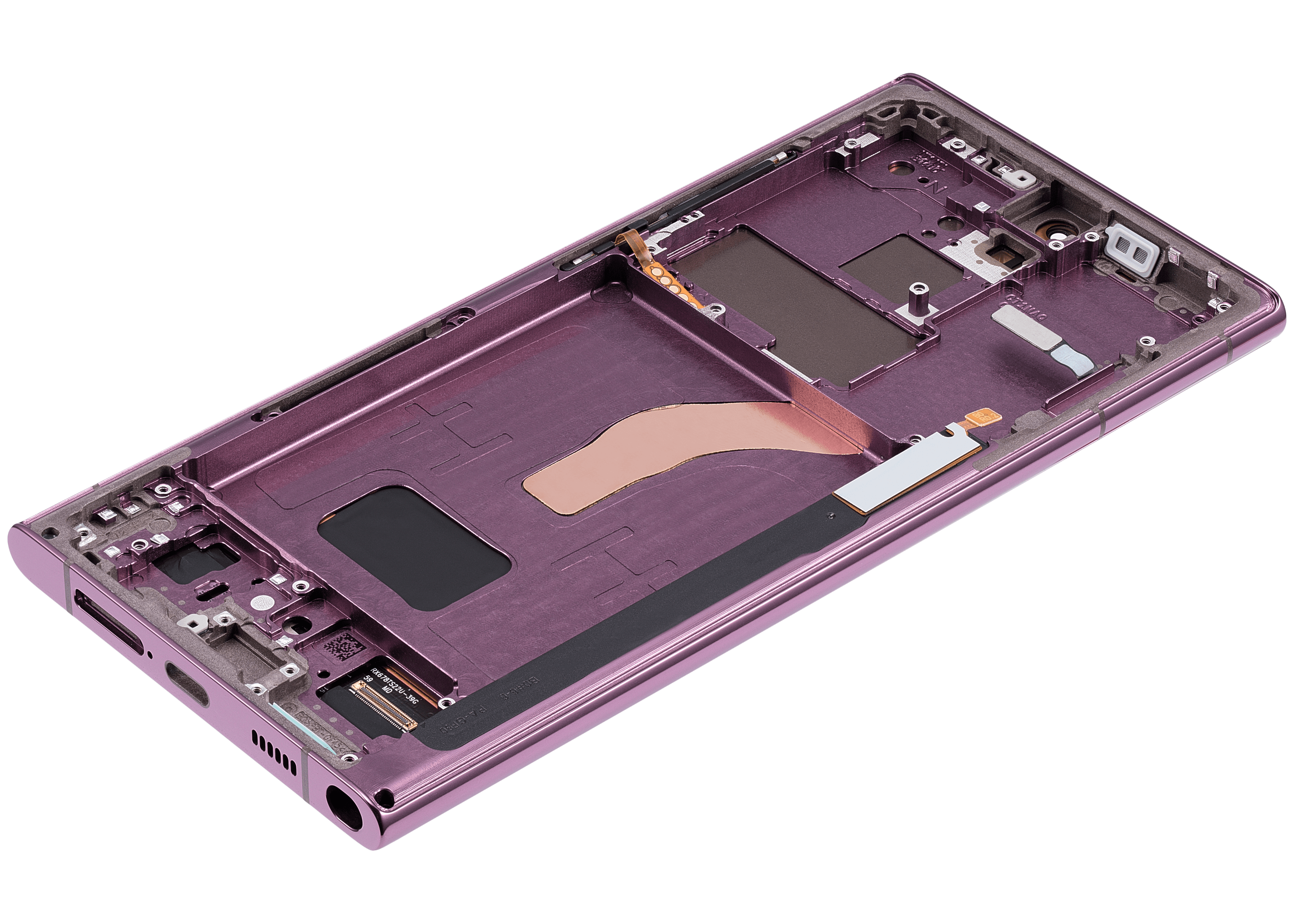 OLED-Display mit Rahmen für Samsung Galaxy S22 Ultra 5G (US & Internationale Version) (Aftermarket Plus) (120Hz) (Burgundy)