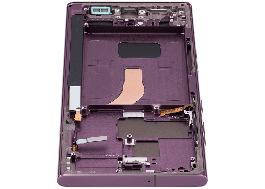 OLED-Display mit Rahmen für Samsung Galaxy S22 Ultra 5G (US & Internationale Version) (Aftermarket Plus) (120Hz) (Burgundy)