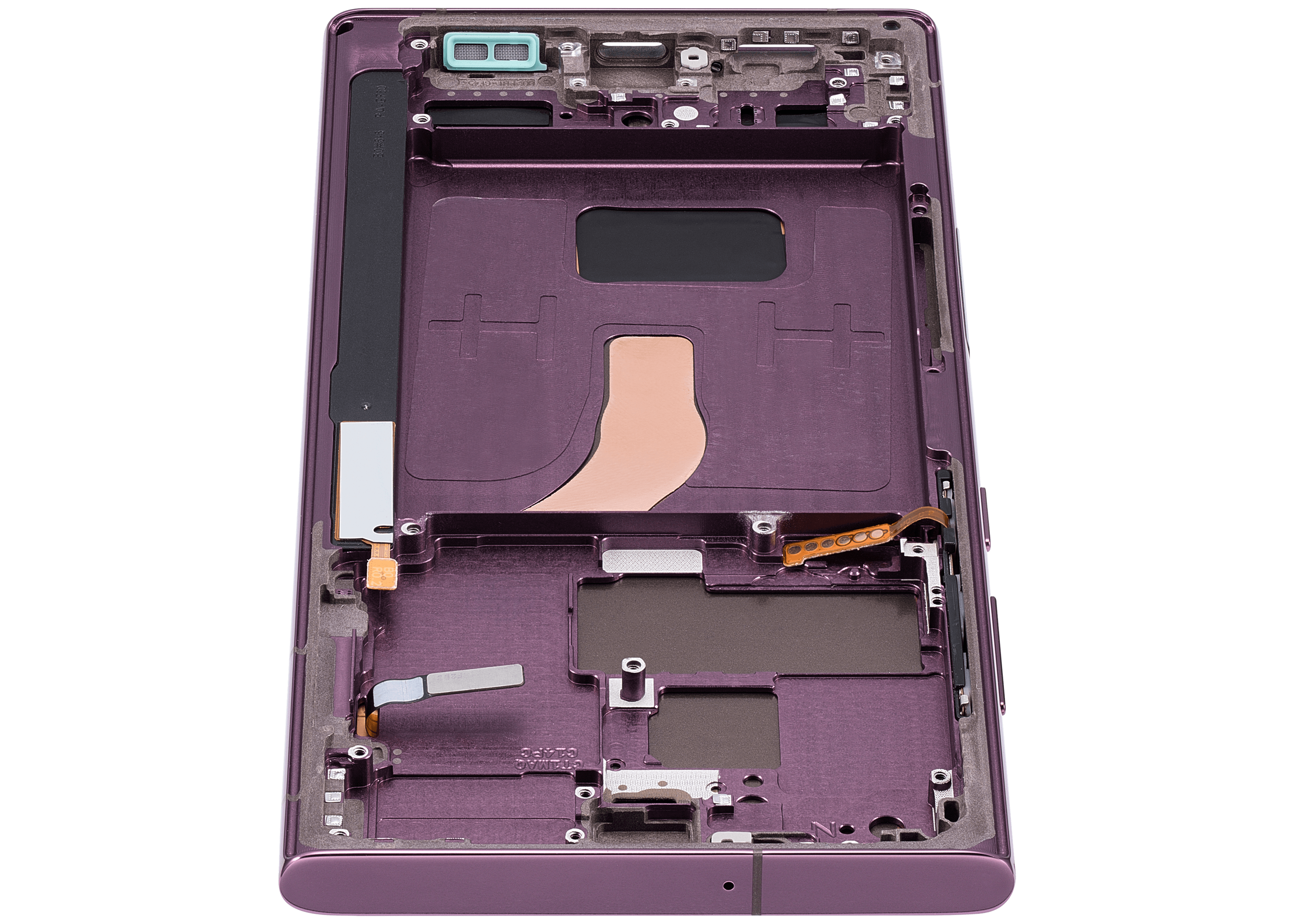 OLED-Display mit Rahmen für Samsung Galaxy S22 Ultra 5G (US & Internationale Version) (Aftermarket Plus) (120Hz) (Burgundy)