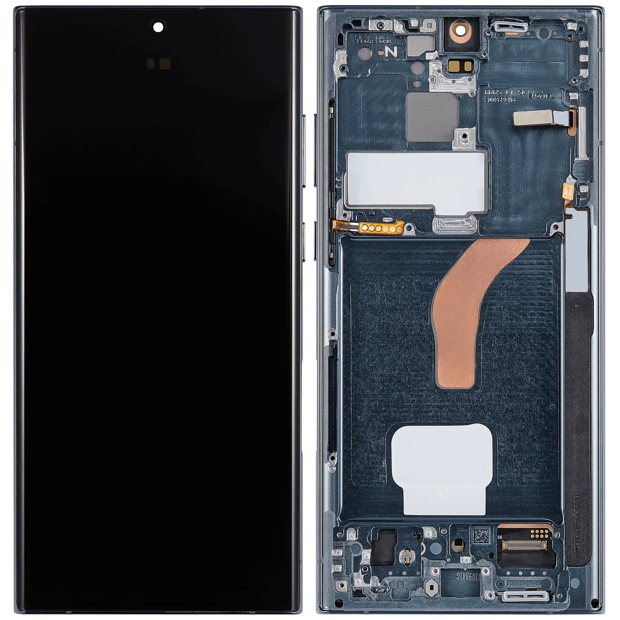 OLED-Display mit Rahmen für Samsung Galaxy S22 Ultra 5G (US & Internationale Version) (Aftermarket Plus) (120Hz) (Grün)