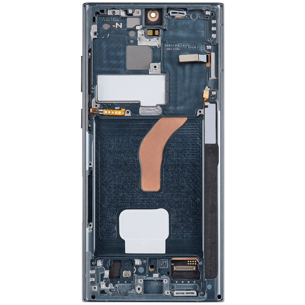 OLED-Display mit Rahmen für Samsung Galaxy S22 Ultra 5G (US & Internationale Version) (Aftermarket Plus) (120Hz) (Grün)