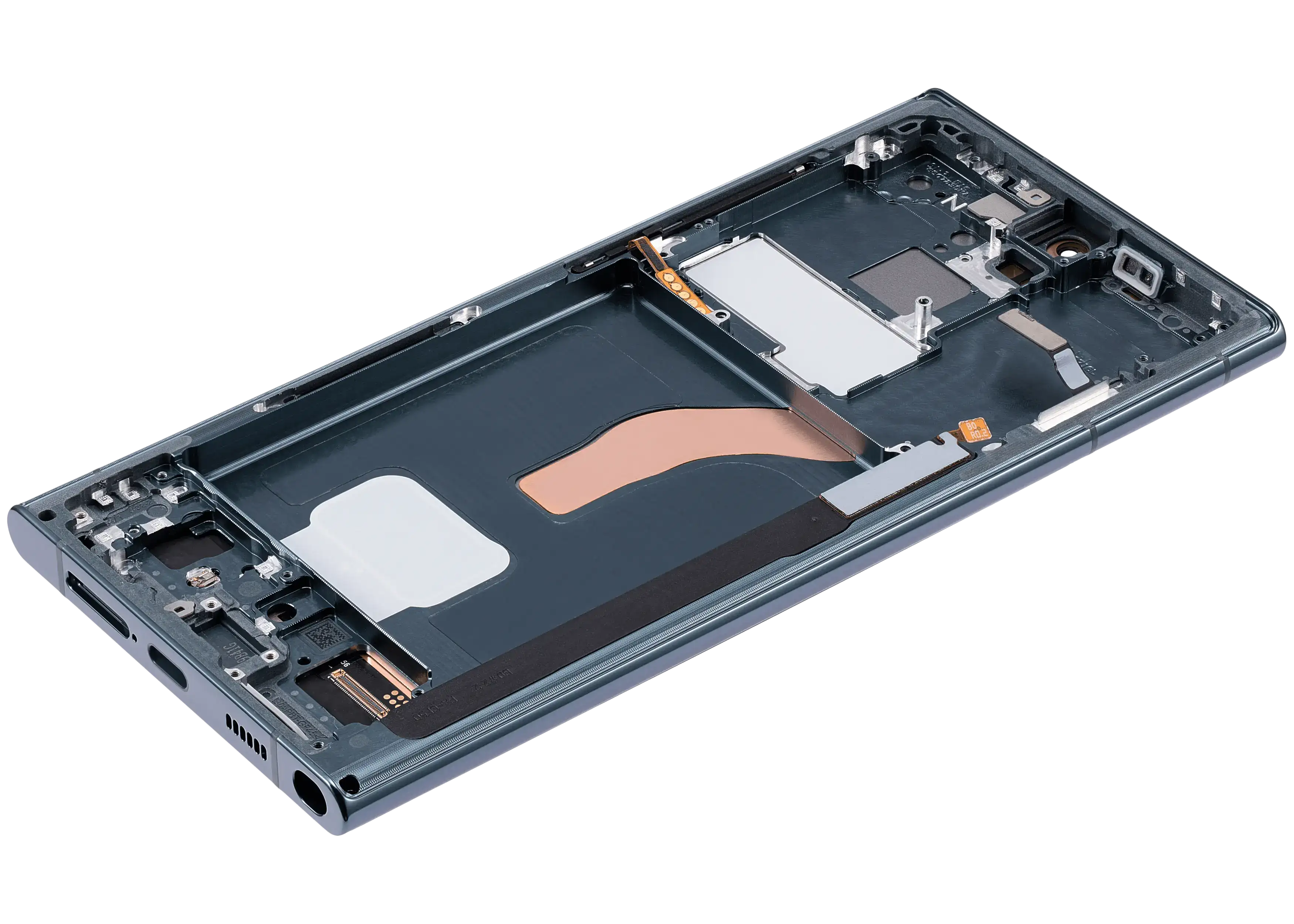 OLED-Display mit Rahmen für Samsung Galaxy S22 Ultra 5G (US & Internationale Version) (Aftermarket Plus) (120Hz) (Grün)