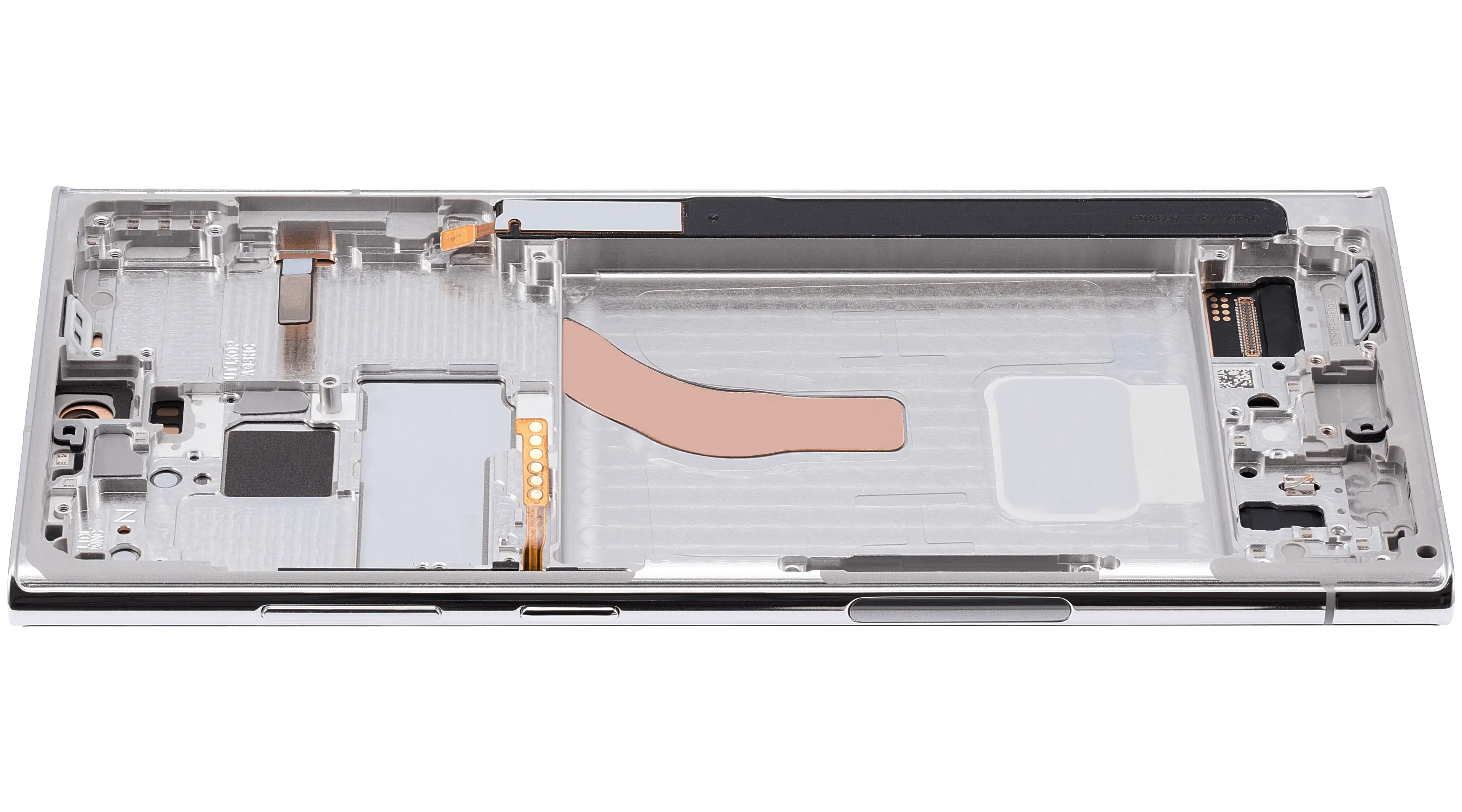 OLED-Display mit Rahmen für Samsung Galaxy S22 Ultra 5G (US & Internationale Version) (Aftermarket Plus) (120Hz) (Phantom White)