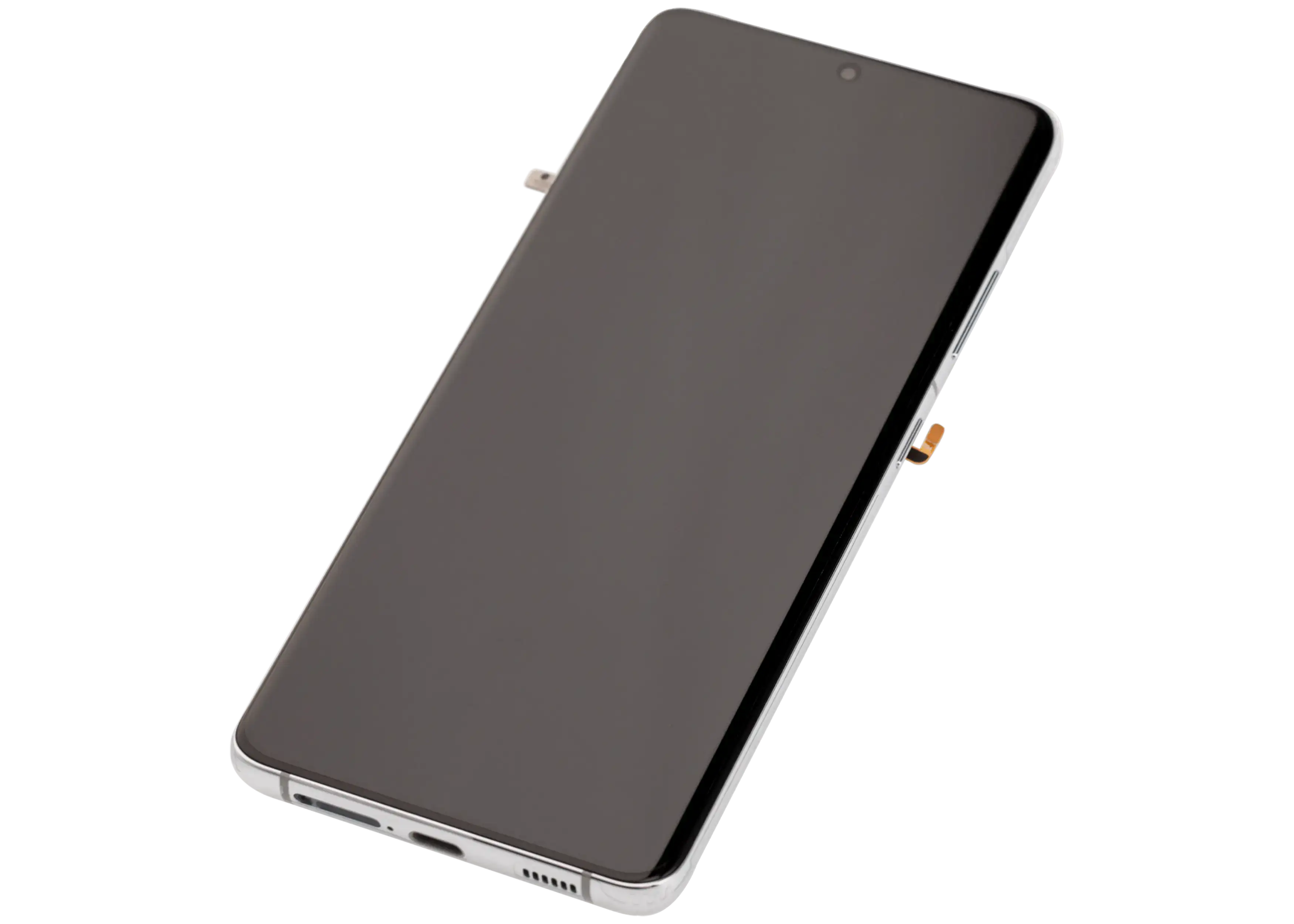 OLED-Display mit Rahmen für Samsung Galaxy S21 Ultra 5G (Aftermarket Plus) (120Hz) (Phantom Silver)