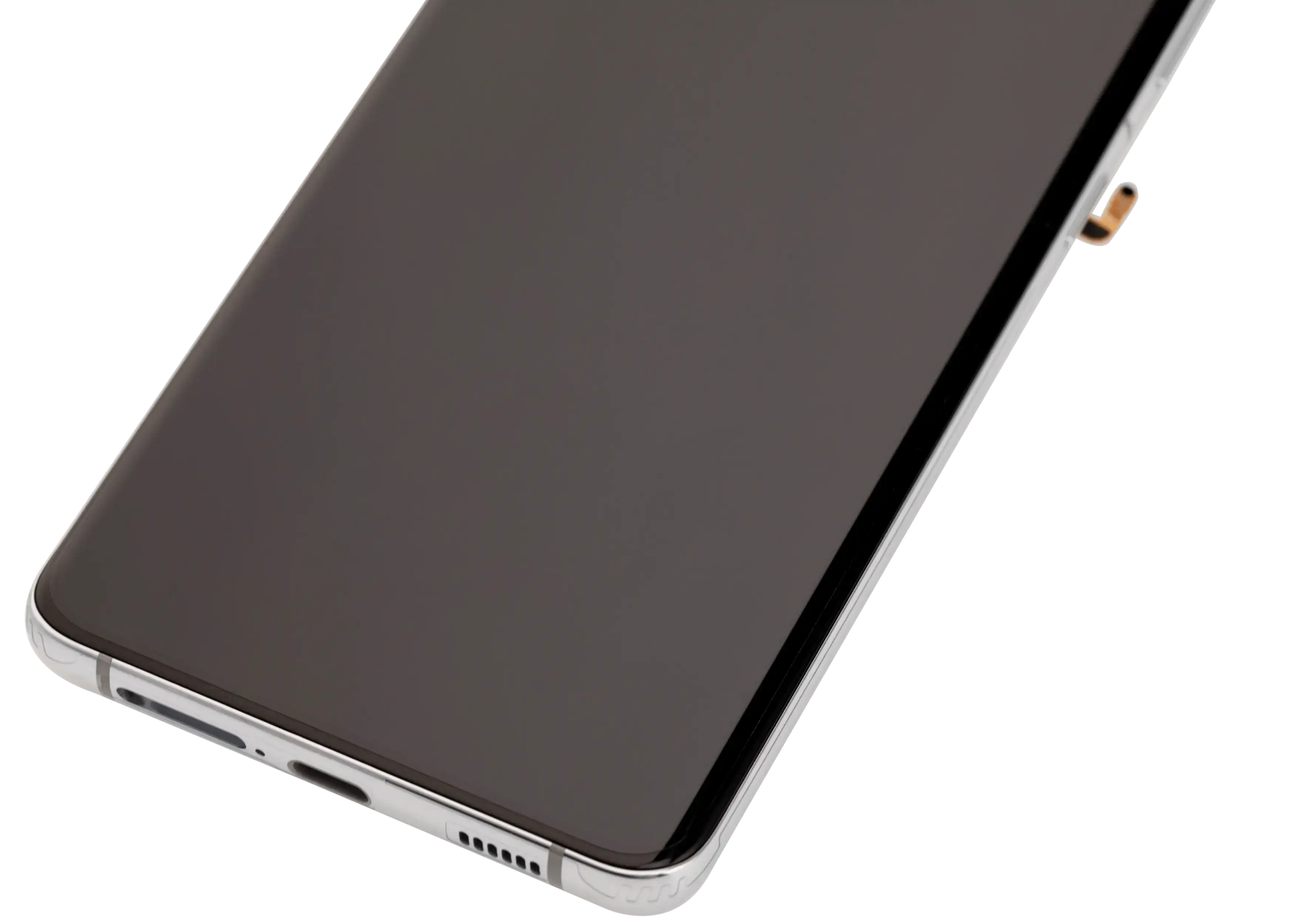 OLED-Display mit Rahmen für Samsung Galaxy S21 Ultra 5G (Aftermarket Plus) (120Hz) (Phantom Silver)
