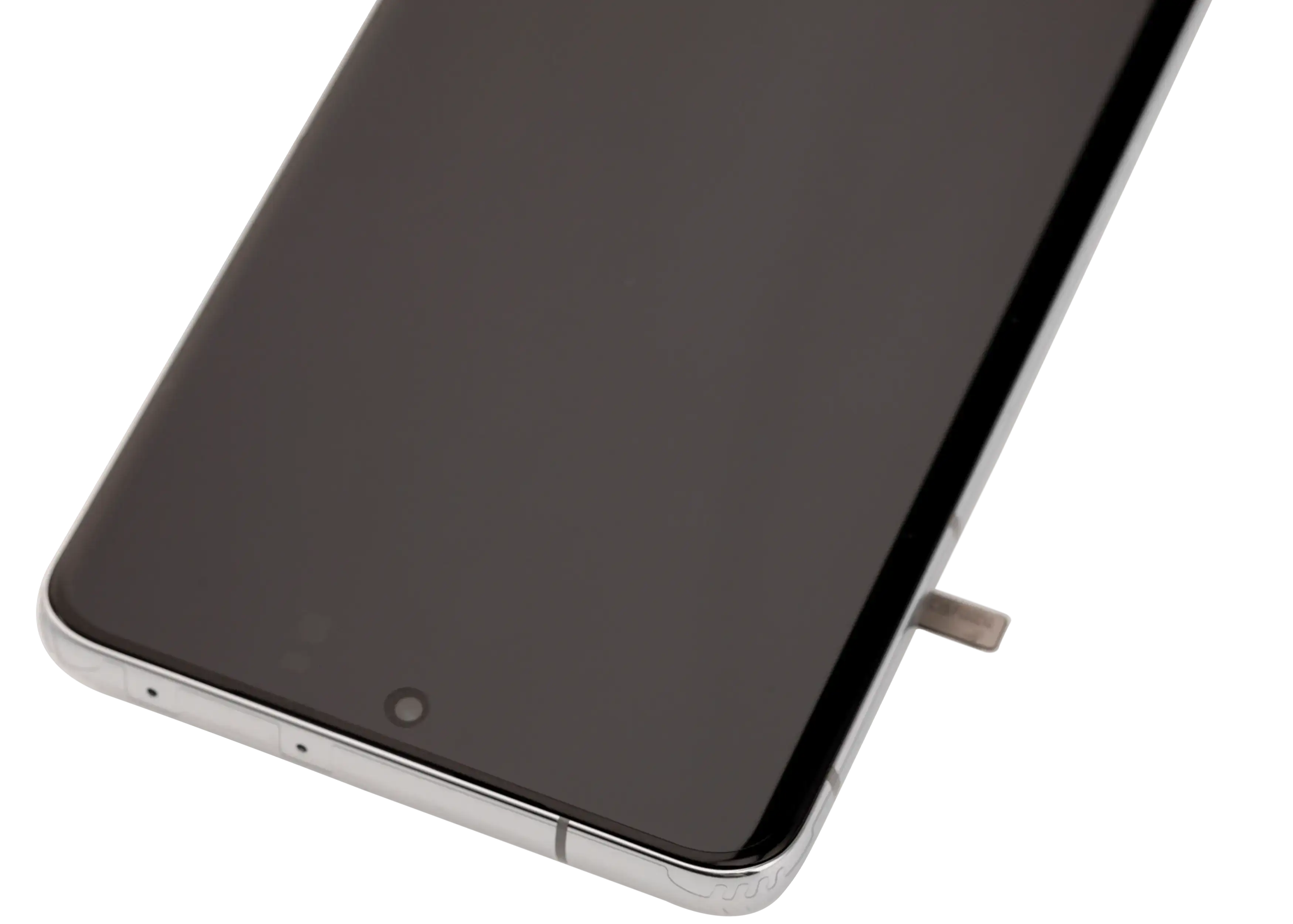 OLED-Display mit Rahmen für Samsung Galaxy S21 Ultra 5G (Aftermarket Plus) (120Hz) (Phantom Silver)