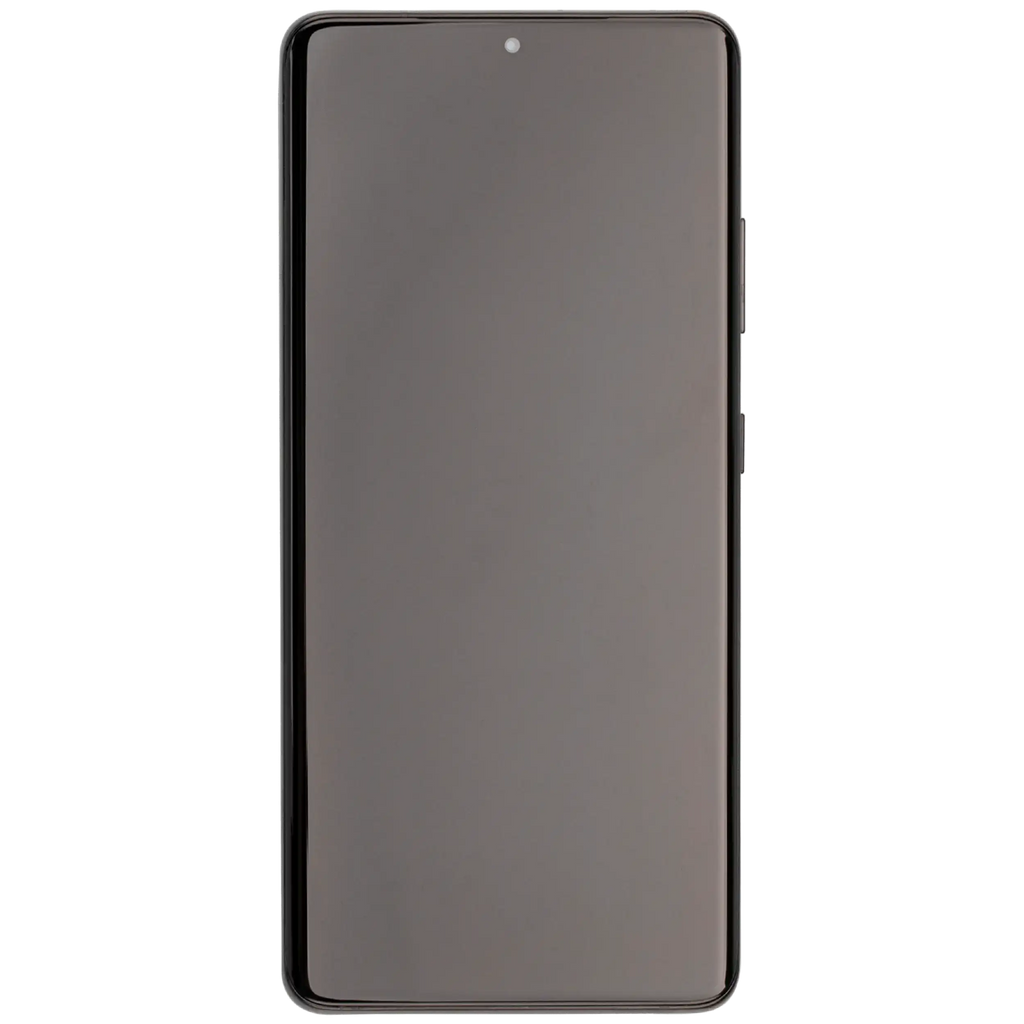 OLED-Display mit Rahmen für Samsung Galaxy S21 Ultra 5G (Aftermarket Plus) (120Hz) (Phantom Black)