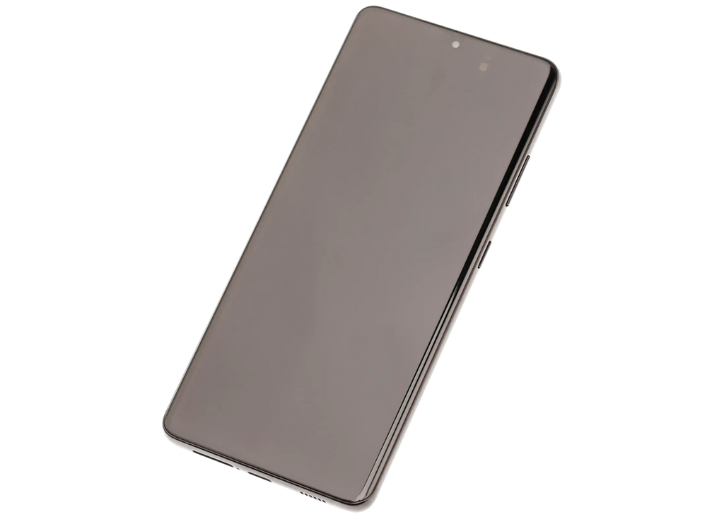 OLED-Display mit Rahmen für Samsung Galaxy S21 Ultra 5G (Aftermarket Plus) (120Hz) (Phantom Black)
