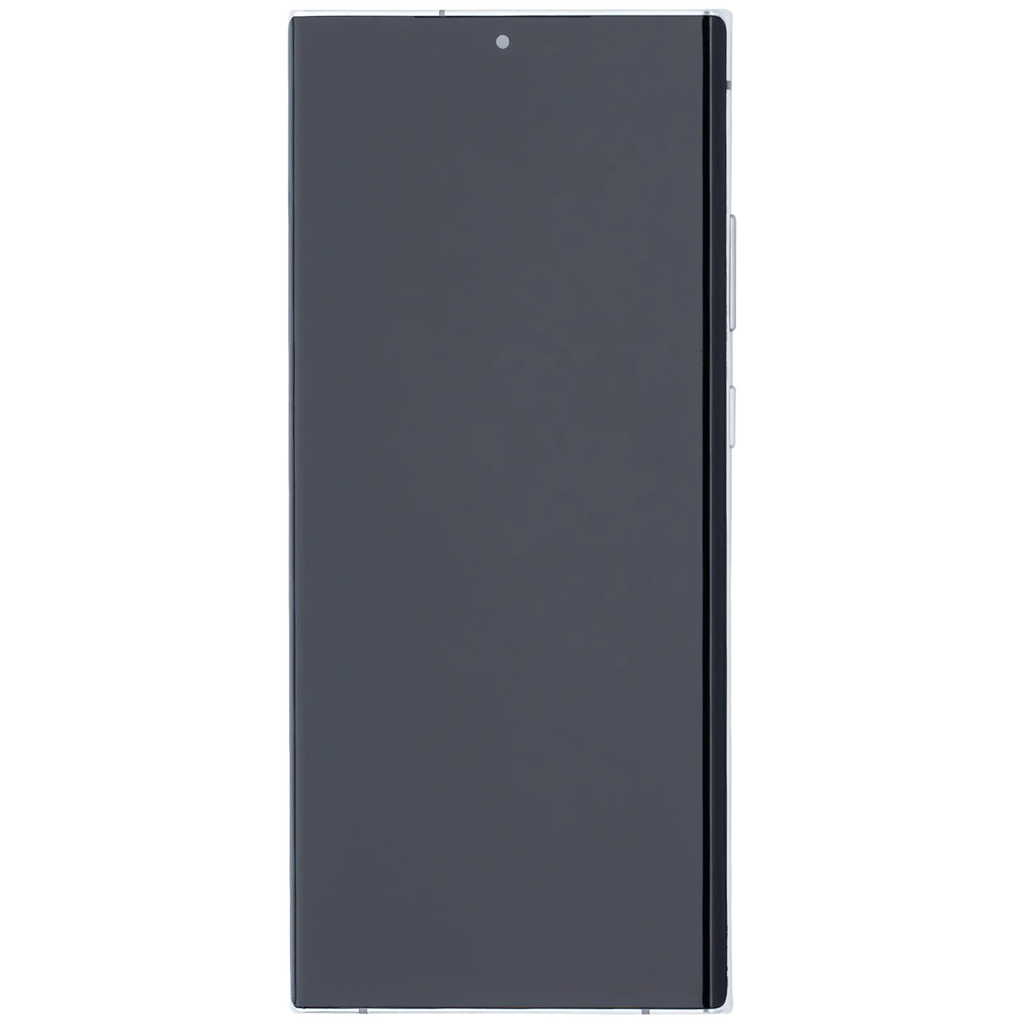 OLED-Display mit Rahmen für Samsung Galaxy Note 20 Ultra 5G (Aftermarket Plus) (120Hz) (Mystic White)