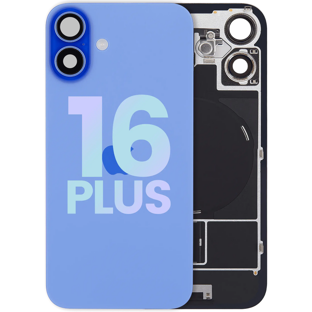 Backcover mit MagSafe Magnet & NFC & Blitz-Flexkabel für iPhone 16 Plus (Service Pack) (Ultramarine)