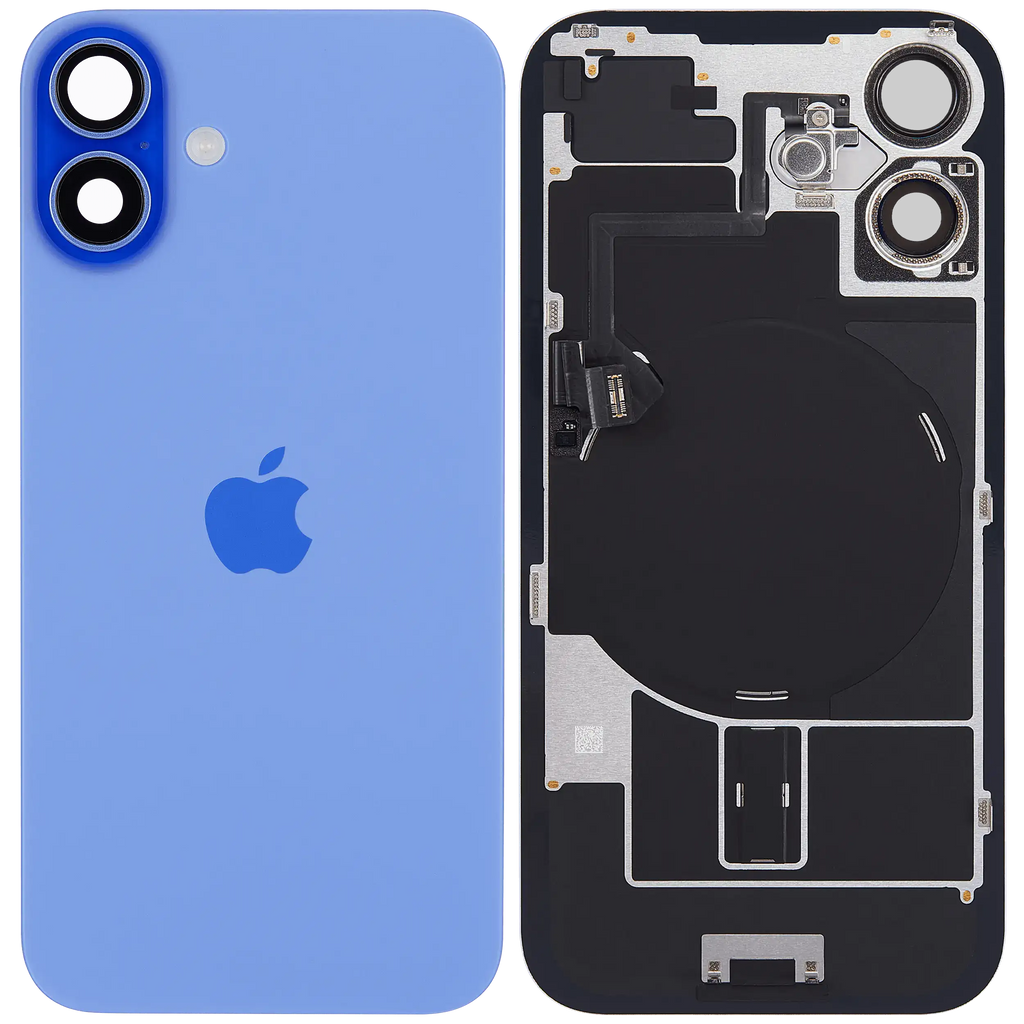 Backcover mit MagSafe Magnet & NFC & Blitz-Flexkabel für iPhone 16 Plus (Service Pack) (Ultramarine)