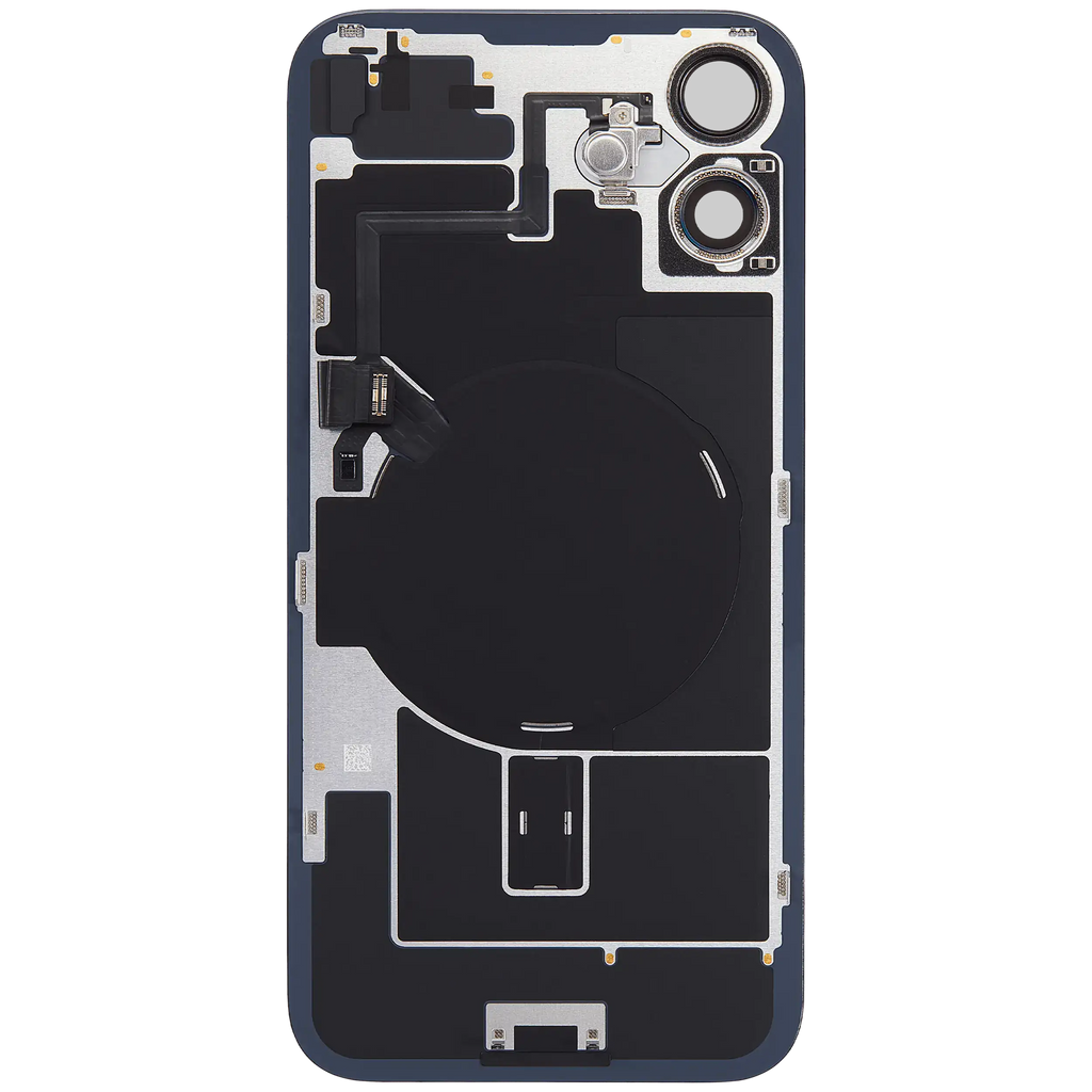 Backcover mit MagSafe Magnet & NFC & Blitz-Flexkabel für iPhone 16 (Service Pack) (Schwarz)