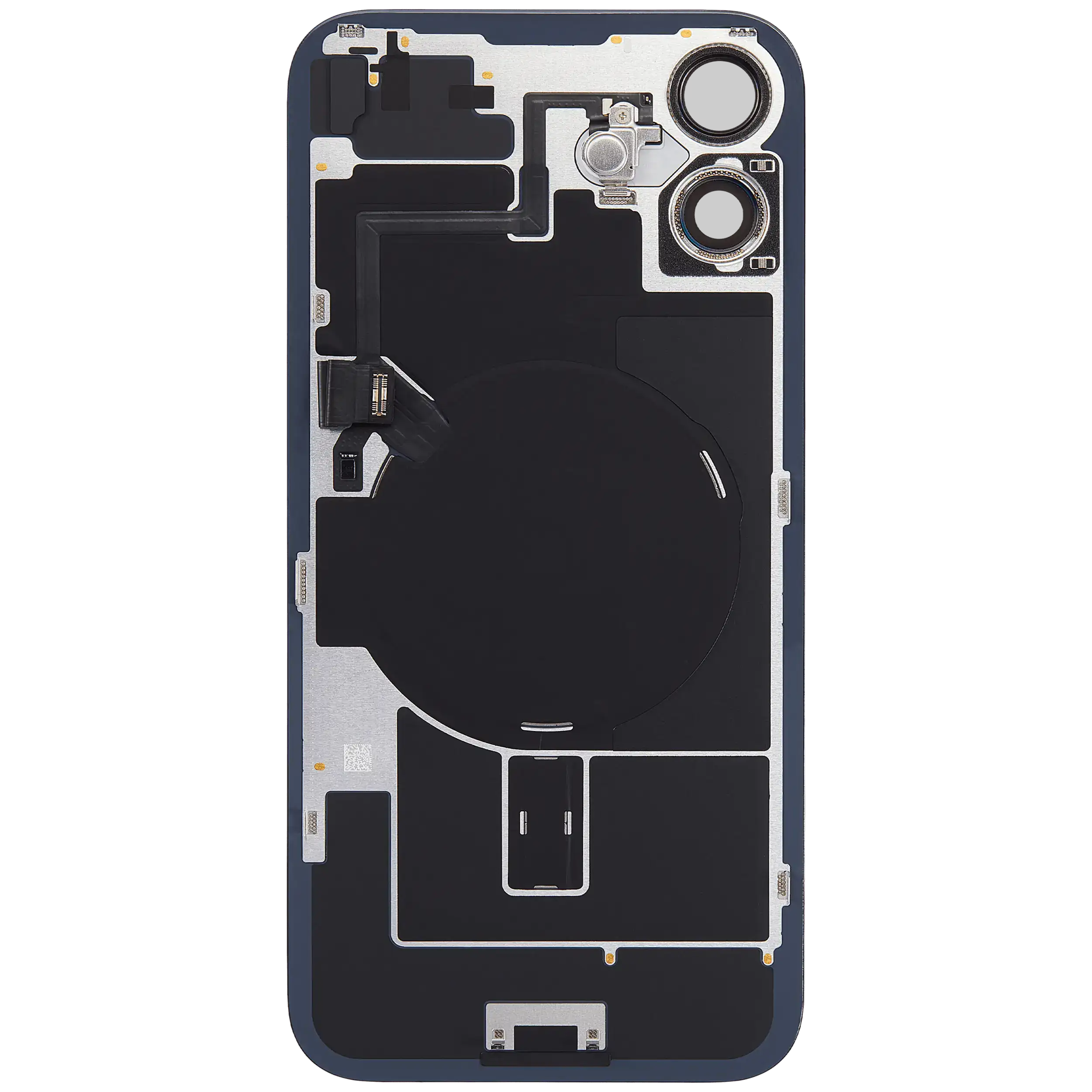 Backcover mit MagSafe Magnet & NFC & Blitz-Flexkabel für iPhone 16 (Service Pack) (Schwarz)
