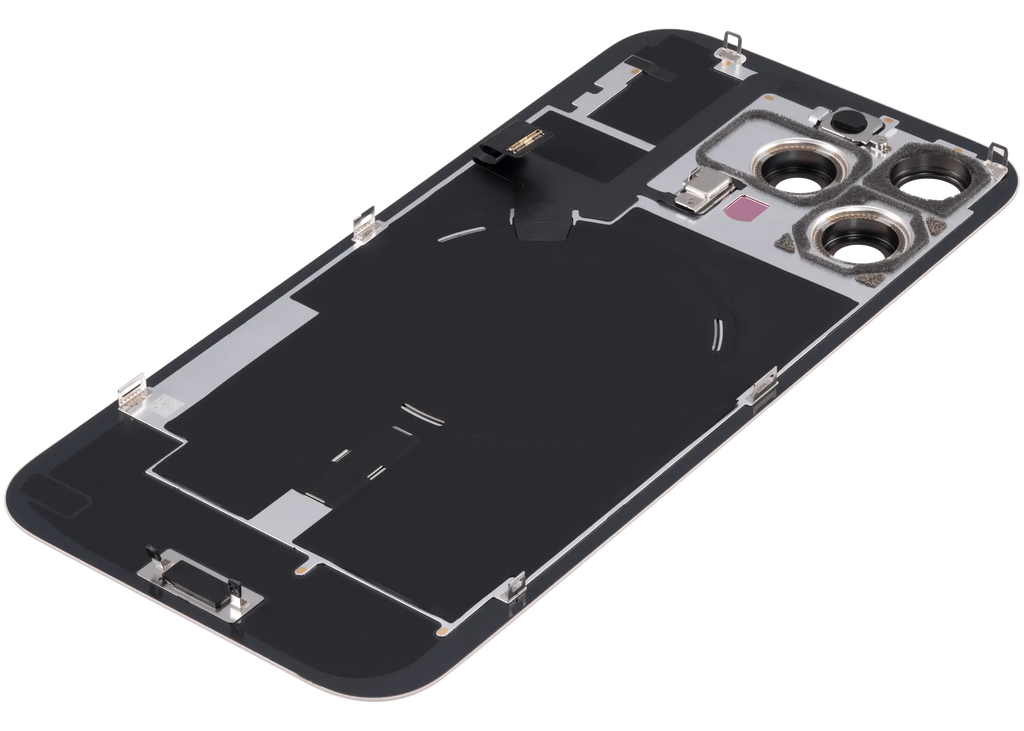 Backcover mit MagSafe Magnet & NFC & Blitz-Flexkabel für iPhone 16 Pro Max (Service Pack) (Desert Titanium)