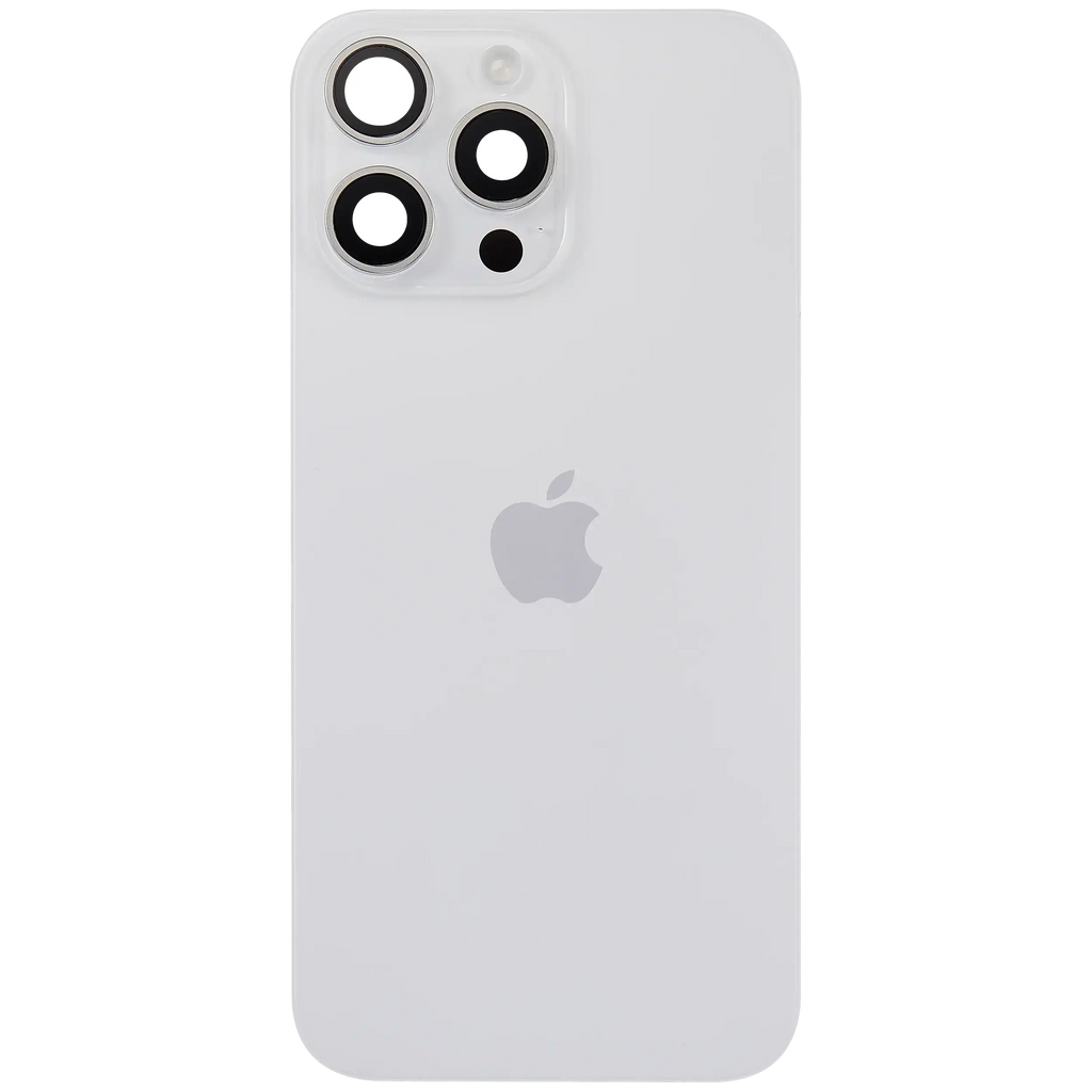 Backcover mit MagSafe Magnet & NFC & Blitz-Flexkabel für iPhone 16 Pro Max (Service Pack) (Weiß Titanium)