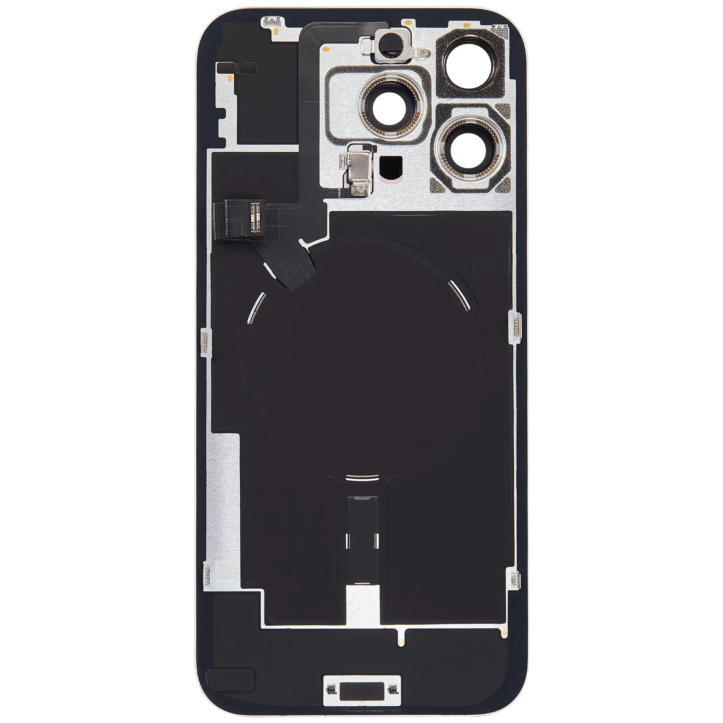 Backcover mit MagSafe Magnet & NFC & Blitz-Flexkabel für iPhone 16 Pro Max (Service Pack) (Weiß Titanium)