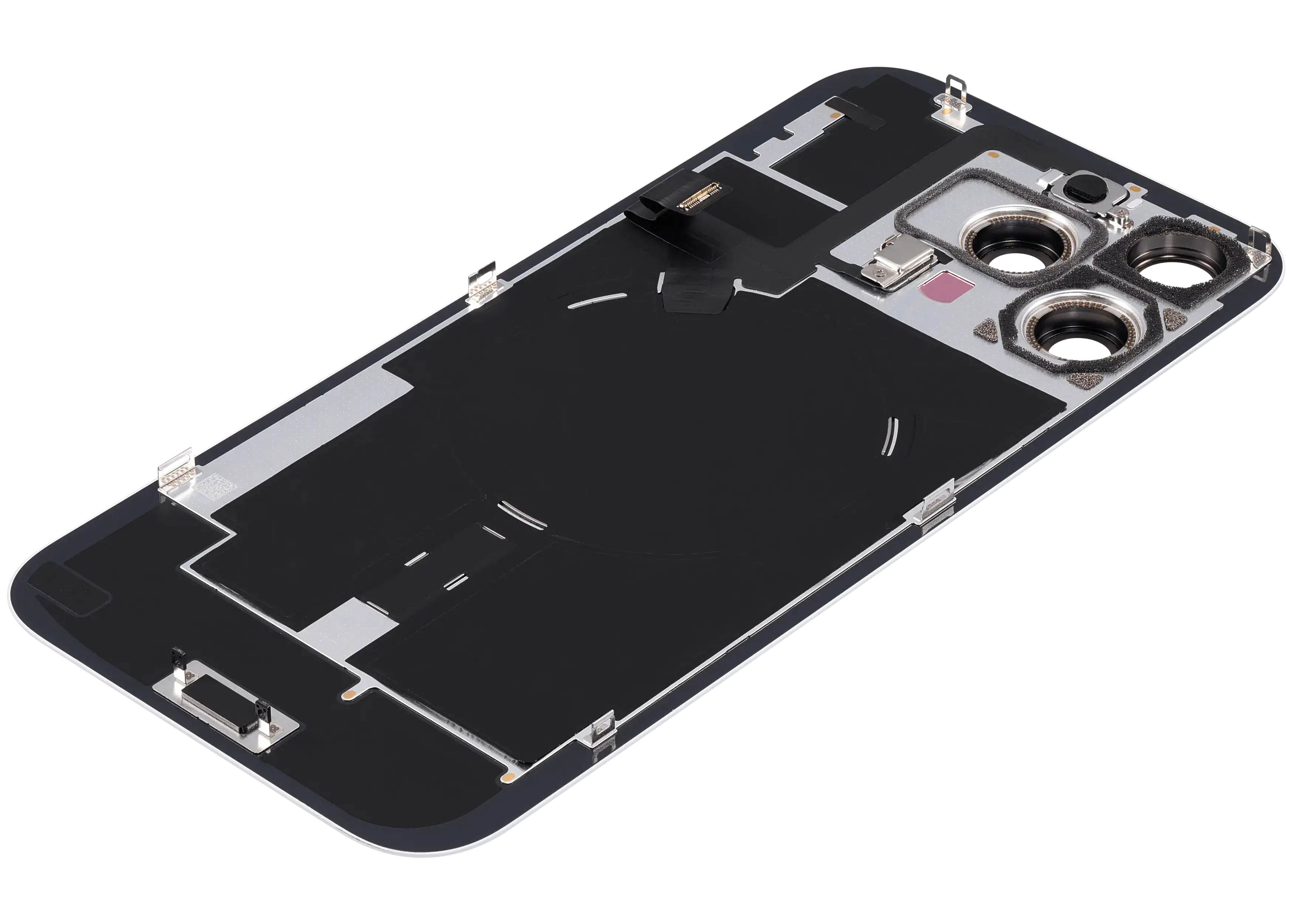 Backcover mit MagSafe Magnet & NFC & Blitz-Flexkabel für iPhone 16 Pro Max (Service Pack) (Weiß Titanium)