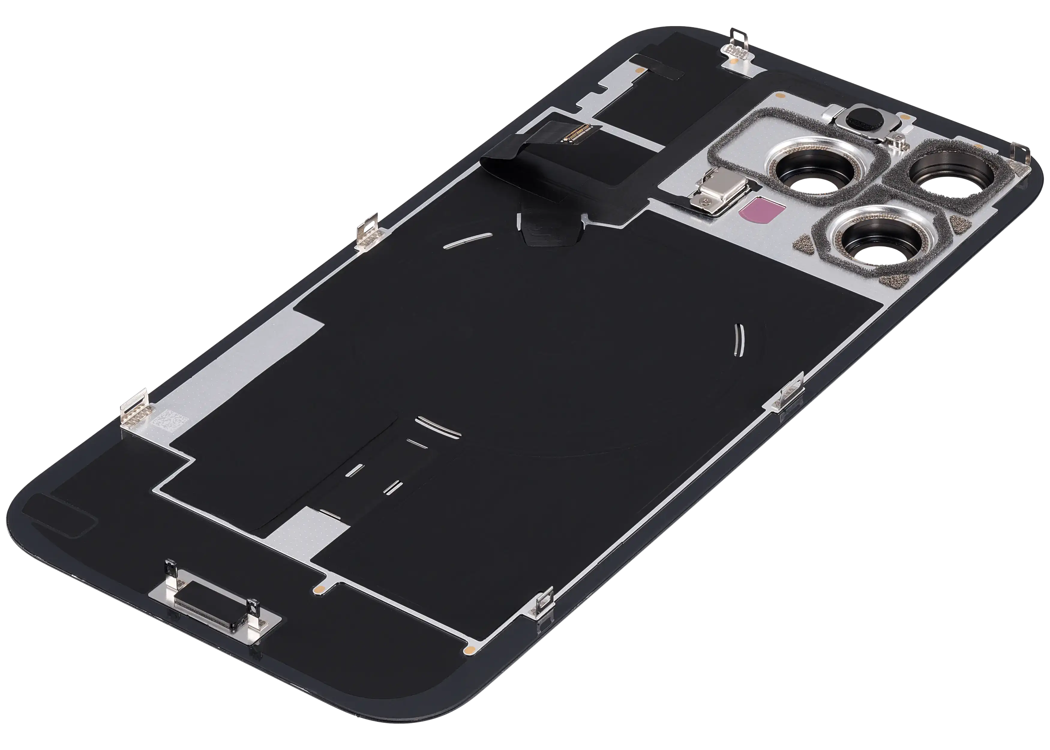 Backcover mit MagSafe Magnet & NFC & Blitz-Flexkabel für iPhone 16 Pro Max (Service Pack) (Schwarz Titanium)
