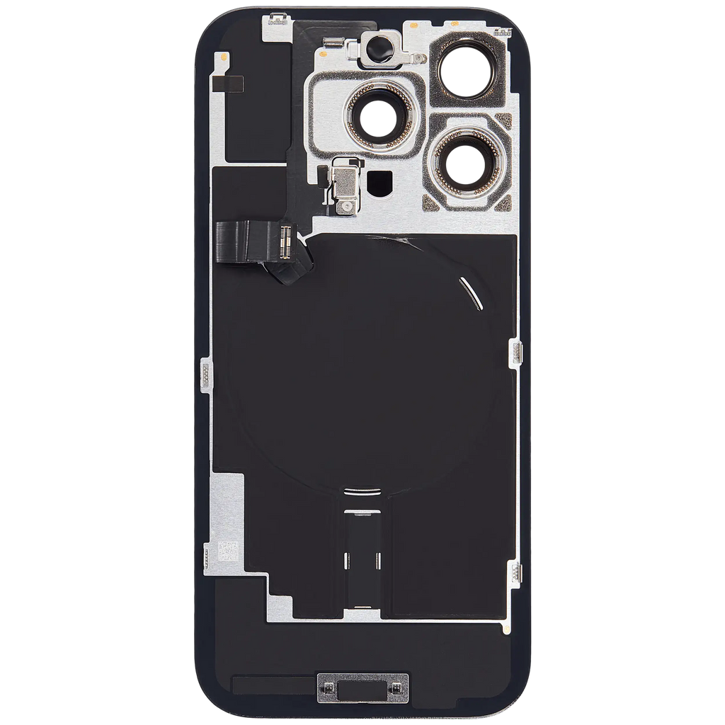 Backcover mit MagSafe Magnet & NFC & Blitz-Flexkabel für iPhone 16 Pro (Service Pack) (Schwarz Titanium)