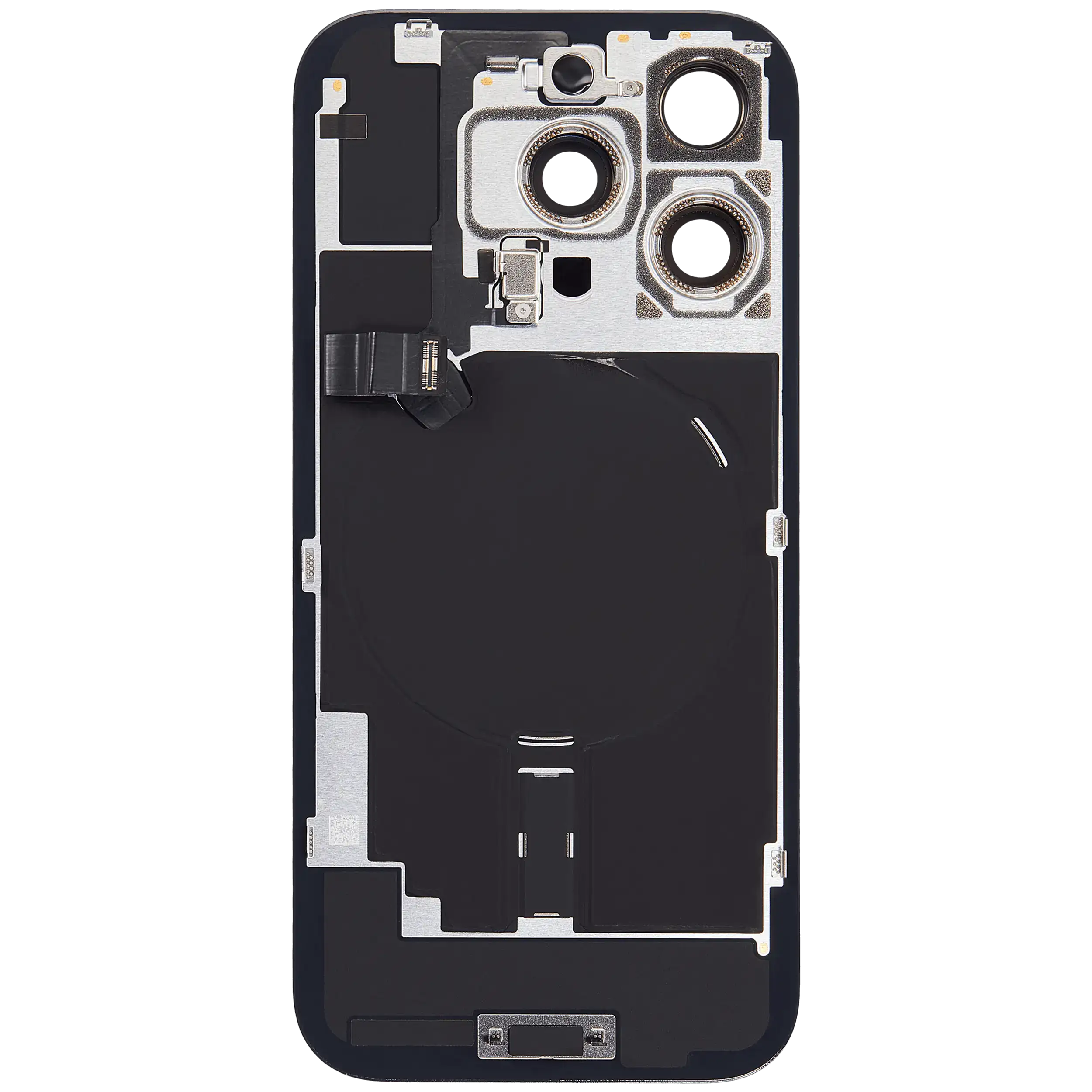 Backcover mit MagSafe Magnet & NFC & Blitz-Flexkabel für iPhone 16 Pro (Service Pack) (Schwarz Titanium)