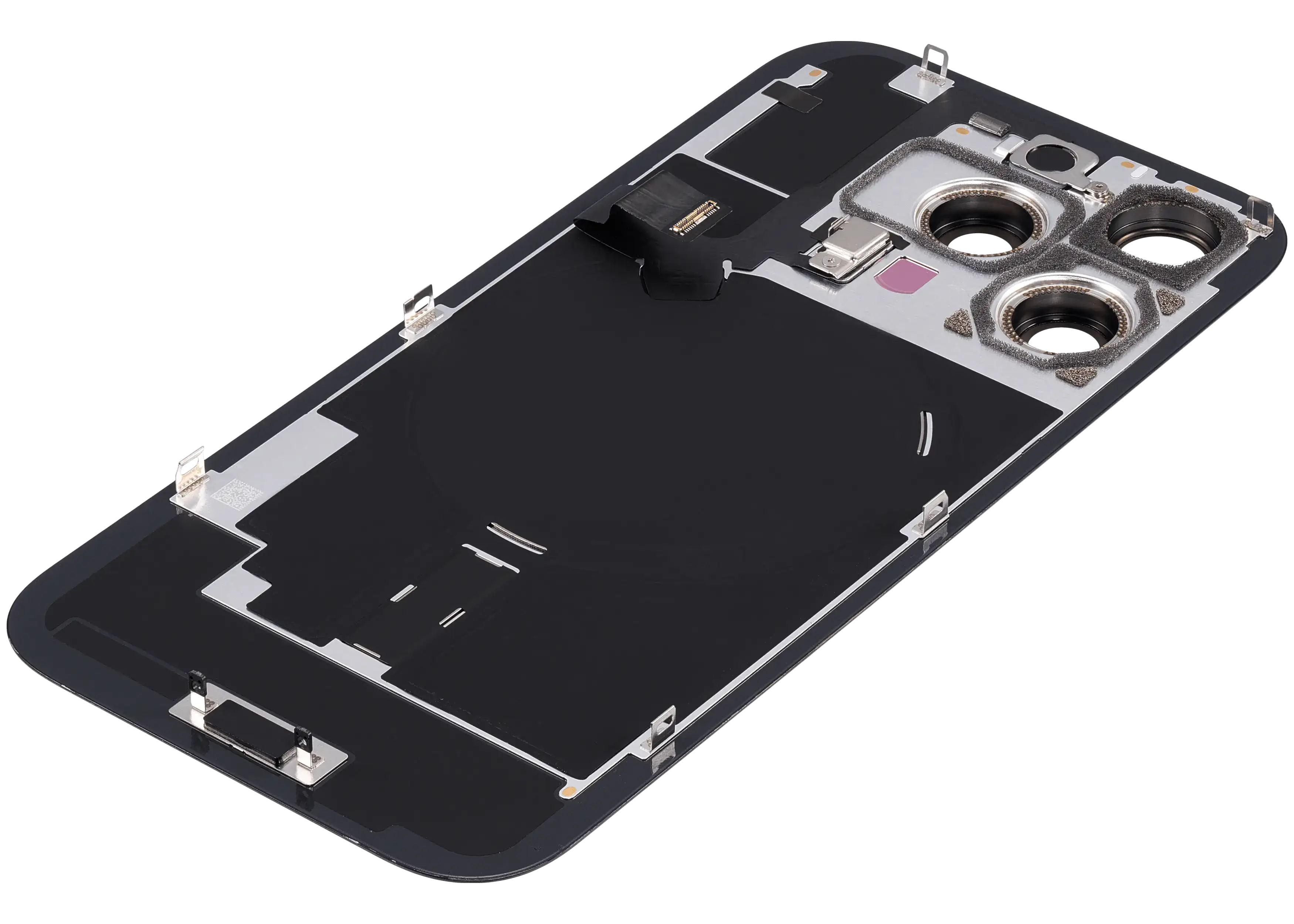 Backcover mit MagSafe Magnet & NFC & Blitz-Flexkabel für iPhone 16 Pro (Service Pack) (Schwarz Titanium)