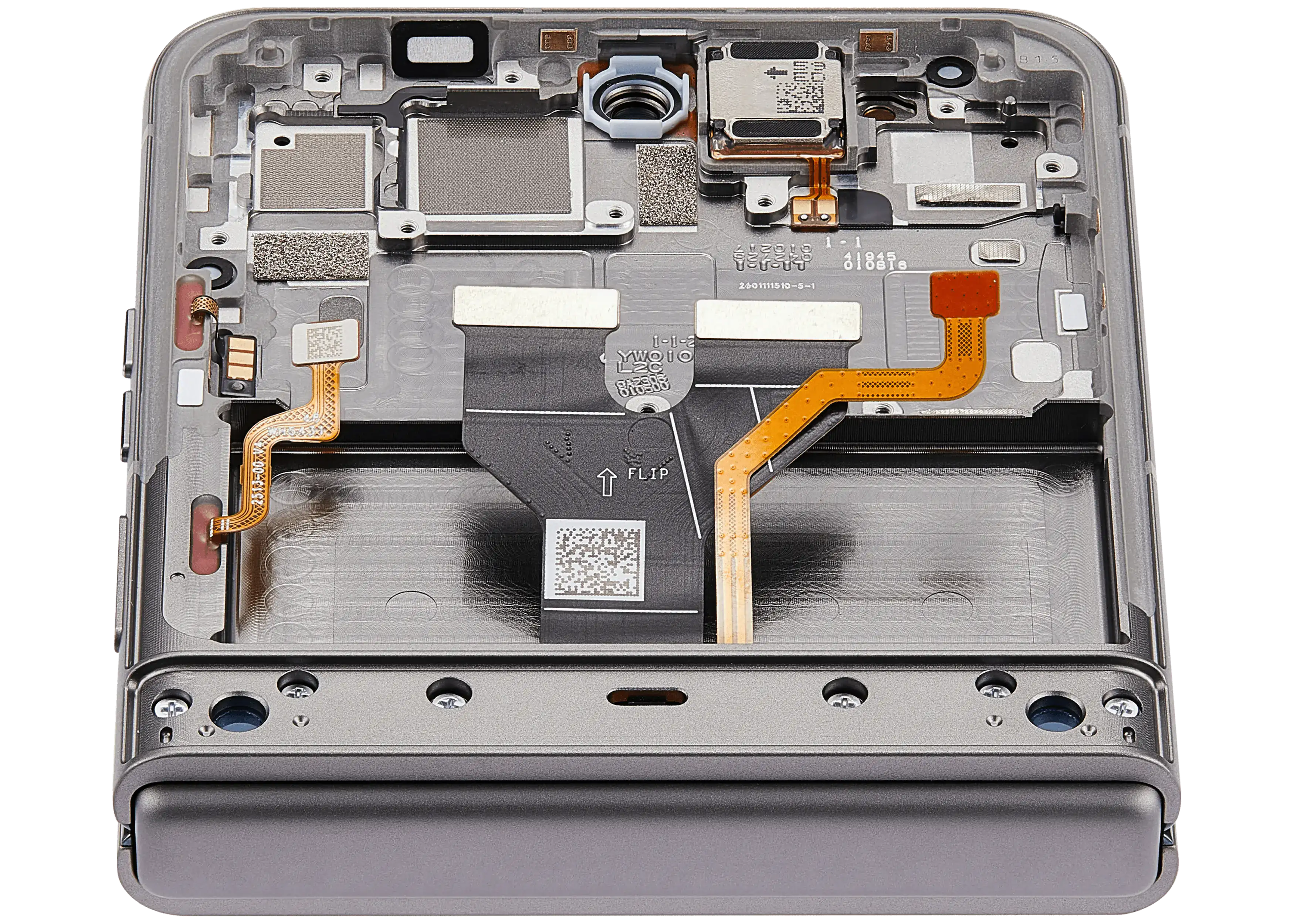 OLED-Display mit Rahmen für Motorola Razr 2026 / Razr 70 (XT2657 / 2026) (Refurbished) (Hematite)