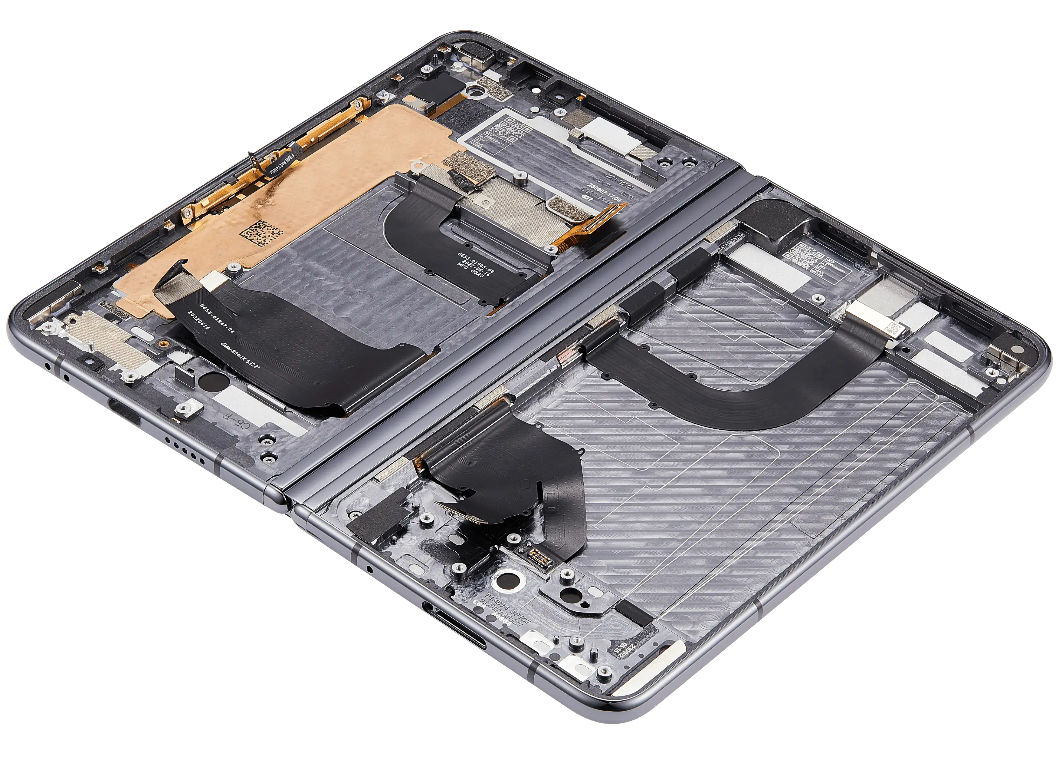 Inner Main OLED-Display mit Rahmen für Google Pixel Fold (Refurbished) (Obsidian Black)