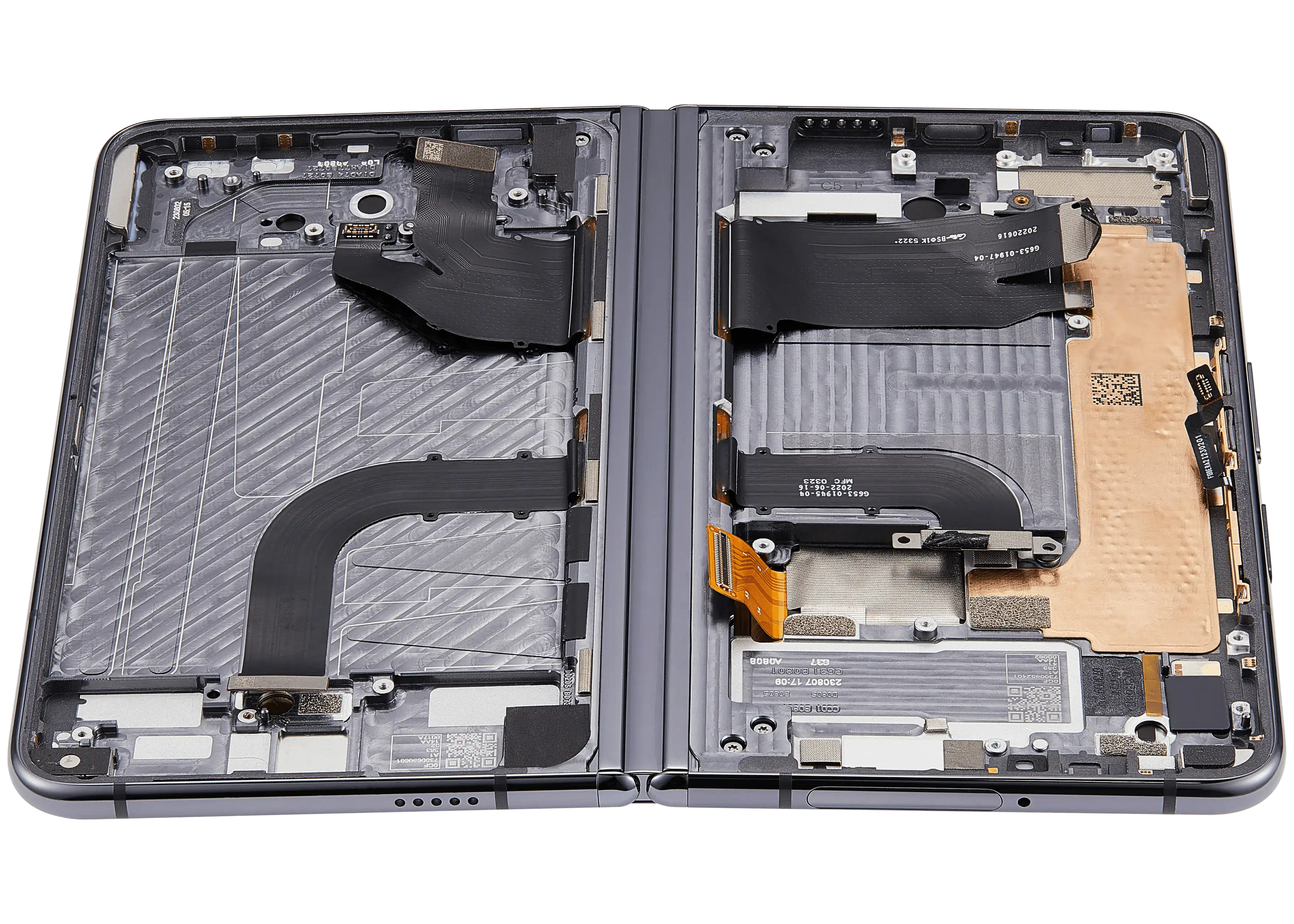 Inner Main OLED-Display mit Rahmen für Google Pixel Fold (Refurbished) (Obsidian Black)