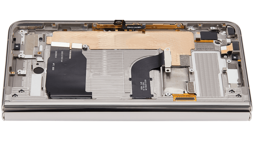 Built-In OLED-Display (Main Display) Assembly (mit Midframe/Rahmen) für Google Pixel Fold (US and International Versions) (Refurbished) (Porcelain)