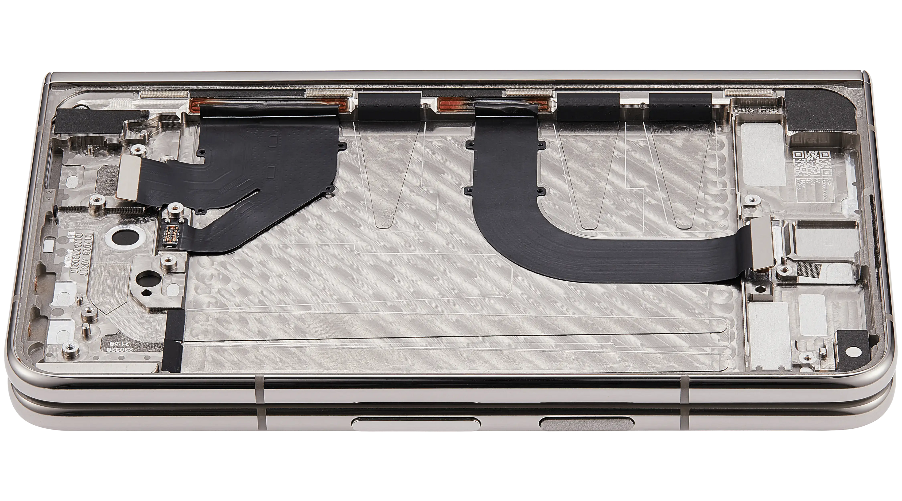 Built-In OLED-Display (Main Display) Assembly (mit Midframe/Rahmen) für Google Pixel Fold (US and International Versions) (Refurbished) (Porcelain)