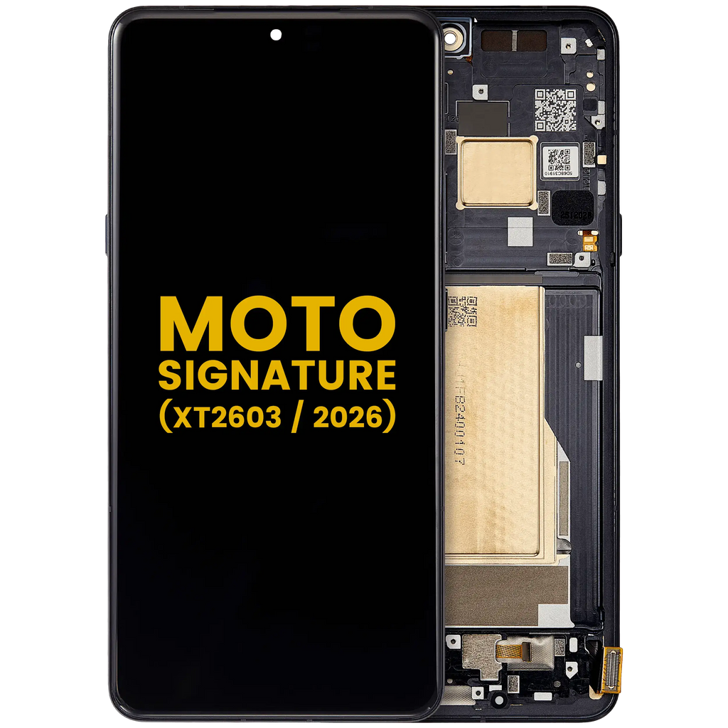 OLED-Display mit Rahmen für Motorola Moto Signature (XT2603/ 2026) (Refurbished) (Carbon)
