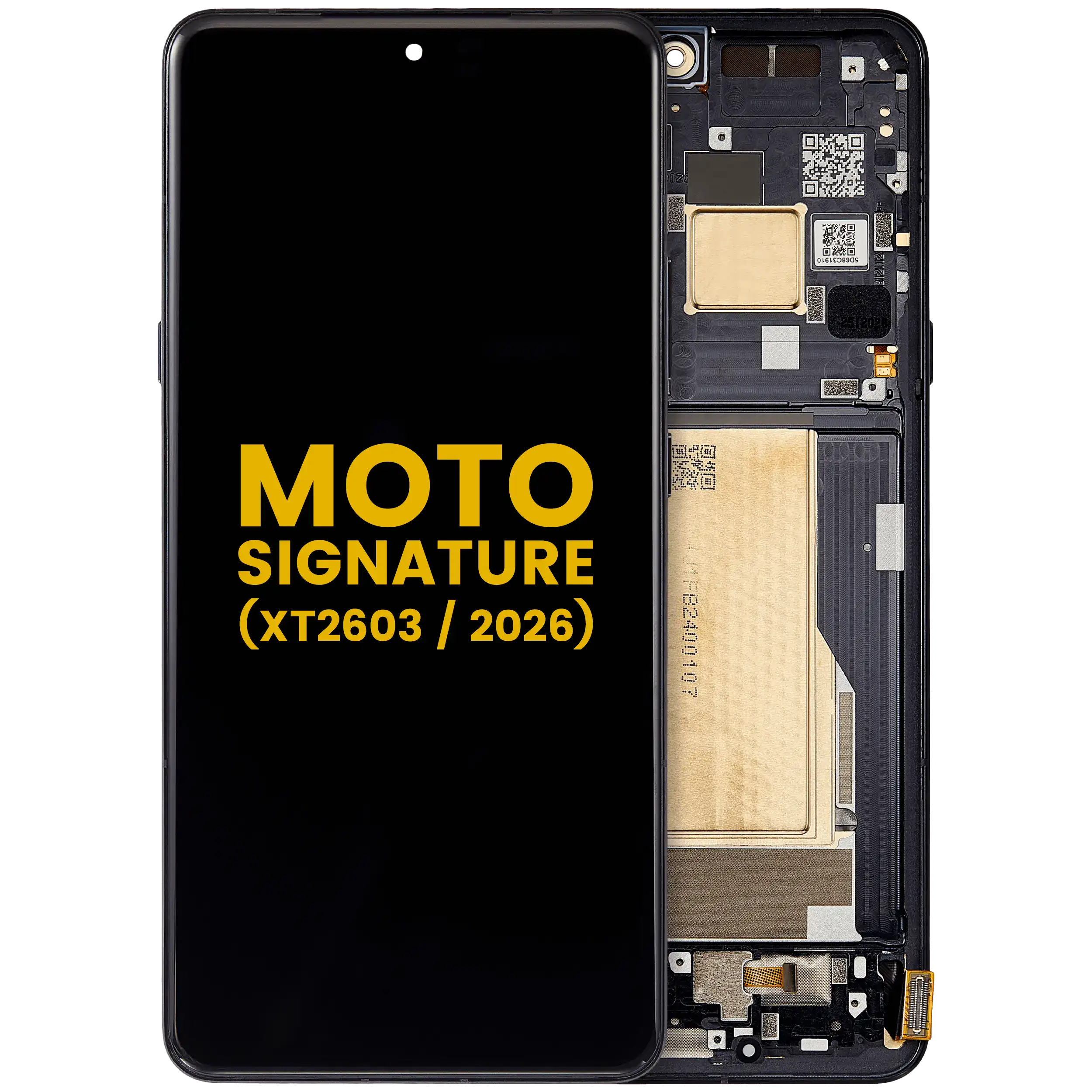 OLED-Display mit Rahmen für Motorola Moto Signature (XT2603/ 2026) (Refurbished) (Carbon)